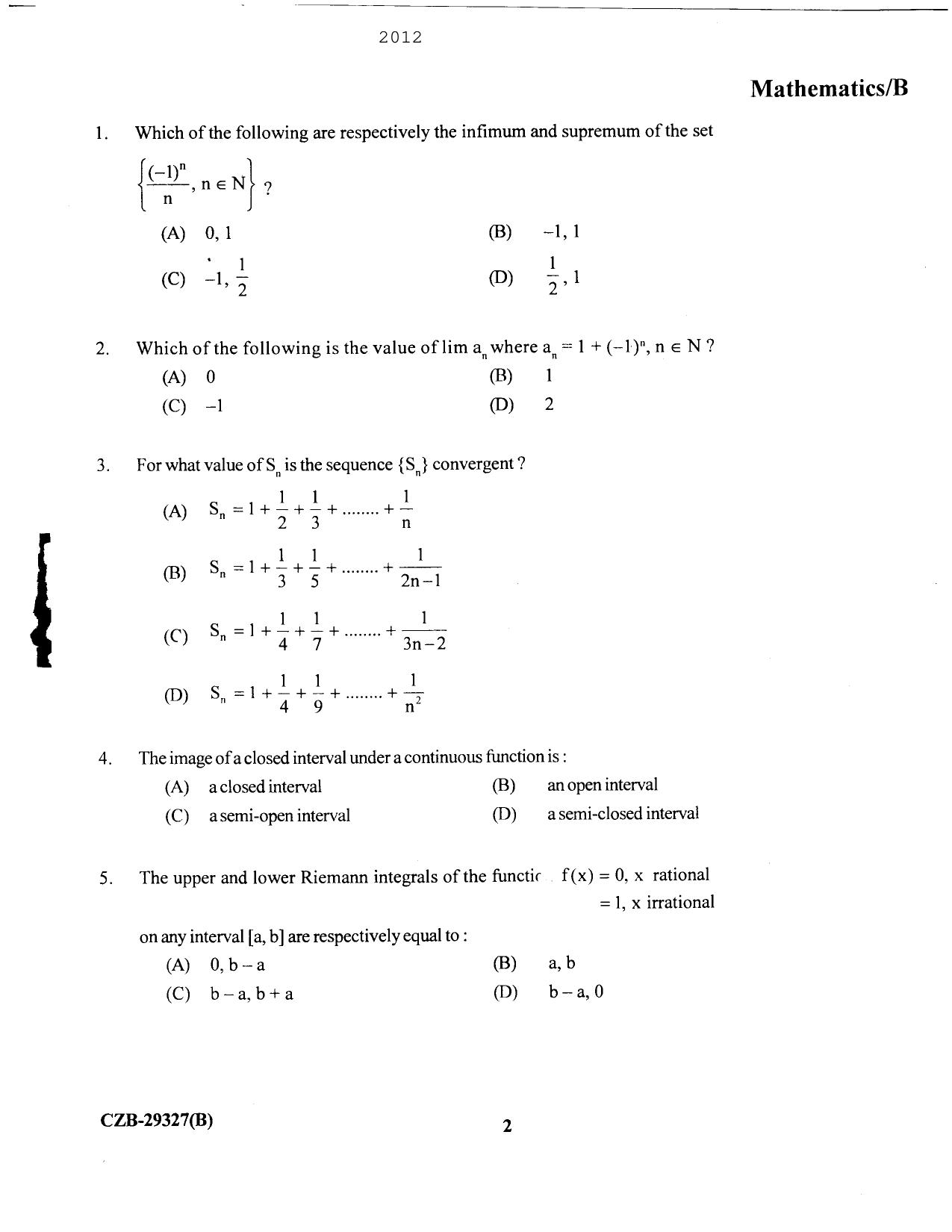 KUET 2023 M.Sc.Mathematics Question Paper - Page 87