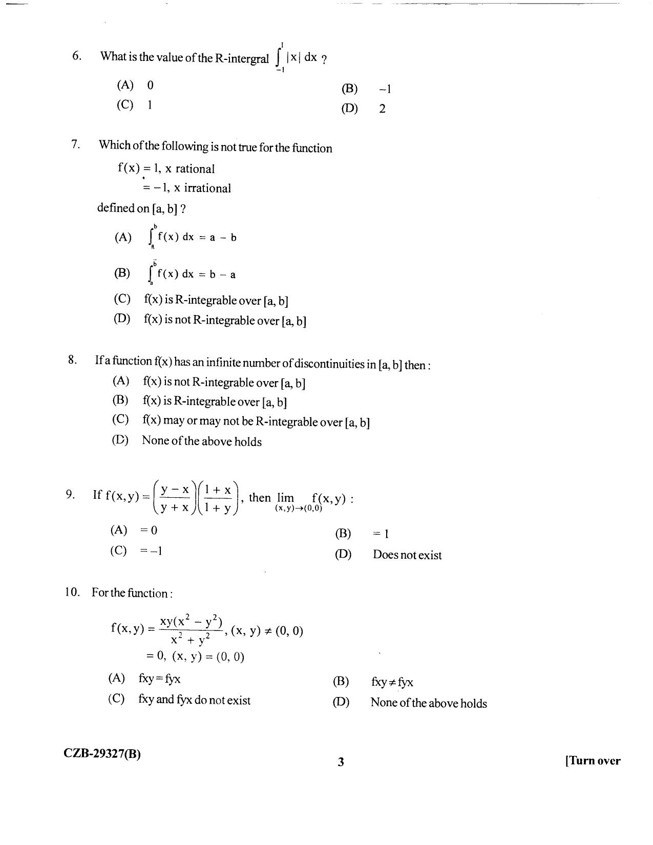 KUET 2023 M.Sc.Mathematics Question Paper - Page 88
