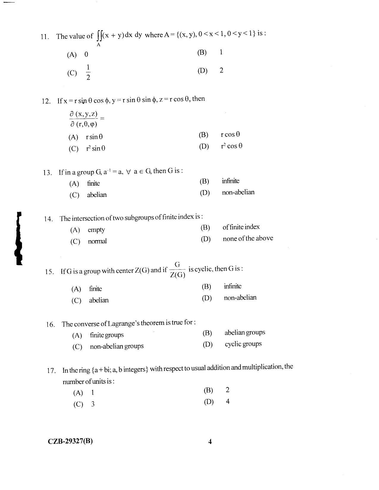 KUET 2023 M.Sc.Mathematics Question Paper - Page 89