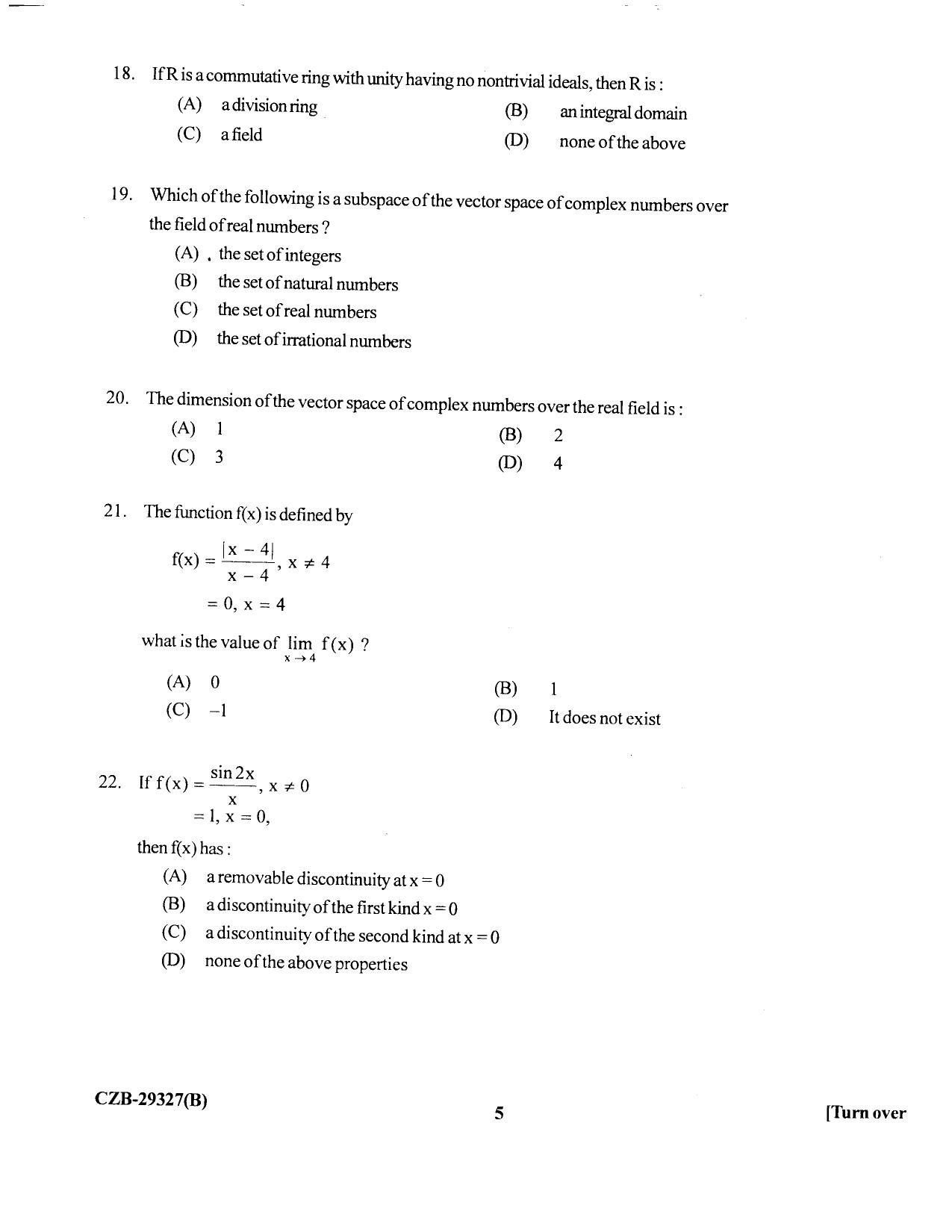 KUET 2023 M.Sc.Mathematics Question Paper - Page 90