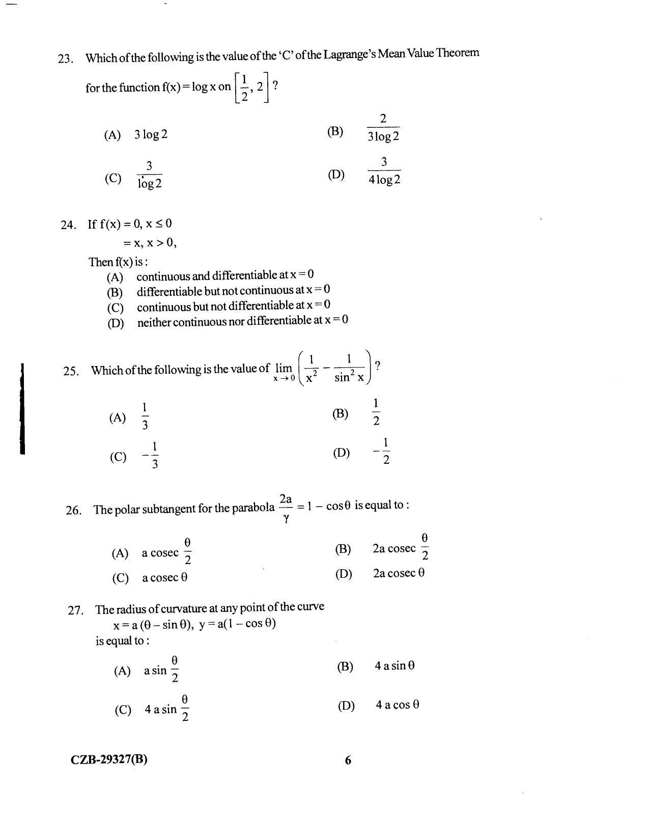 KUET 2023 M.Sc.Mathematics Question Paper - Page 91