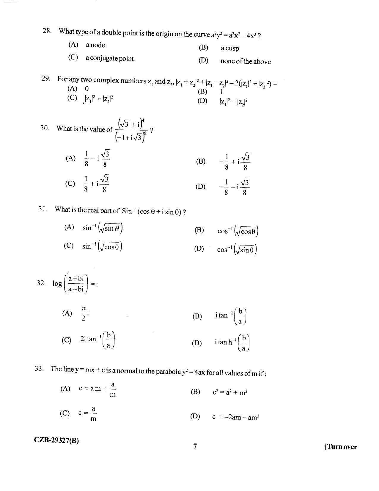 KUET 2023 M.Sc.Mathematics Question Paper - Page 92