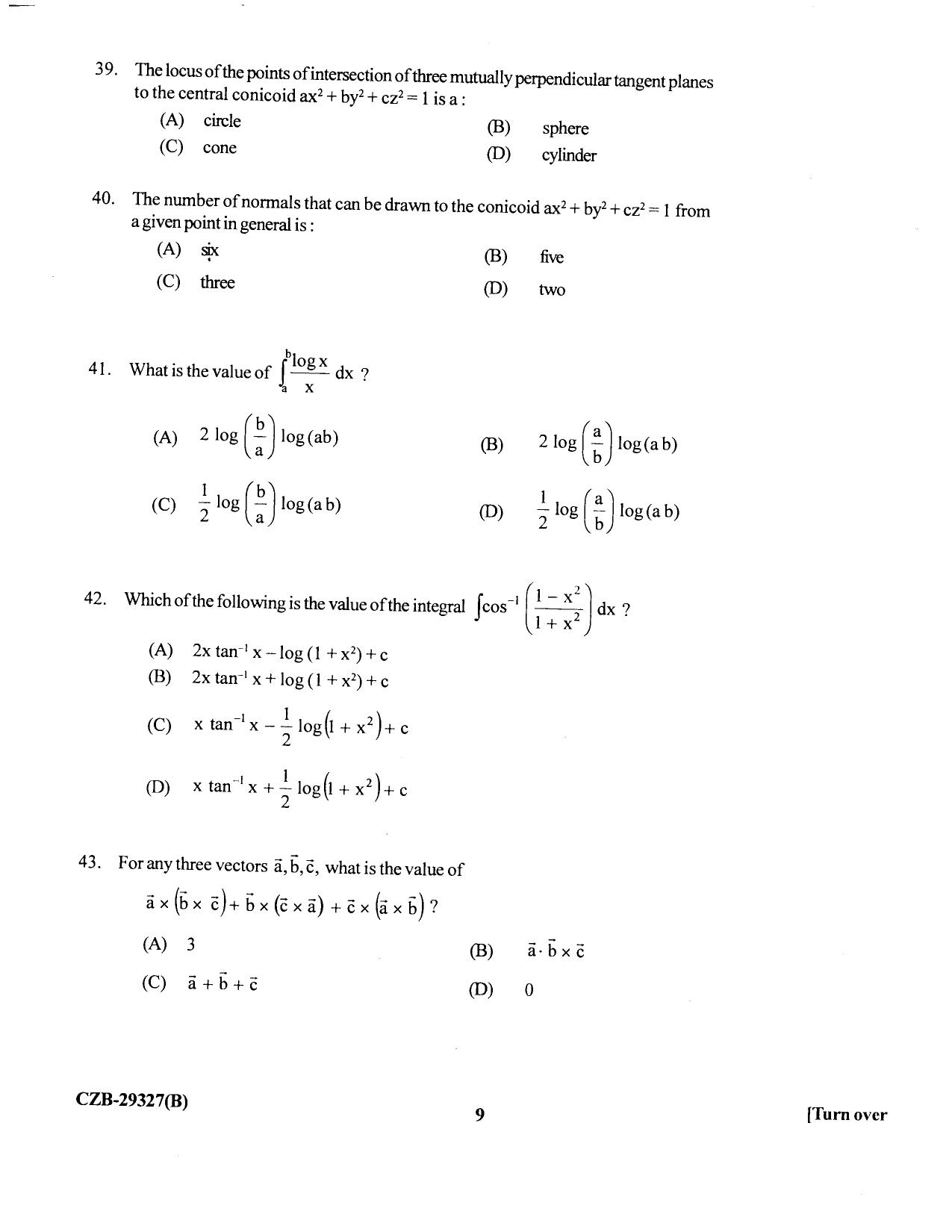 KUET 2023 M.Sc.Mathematics Question Paper - Page 94