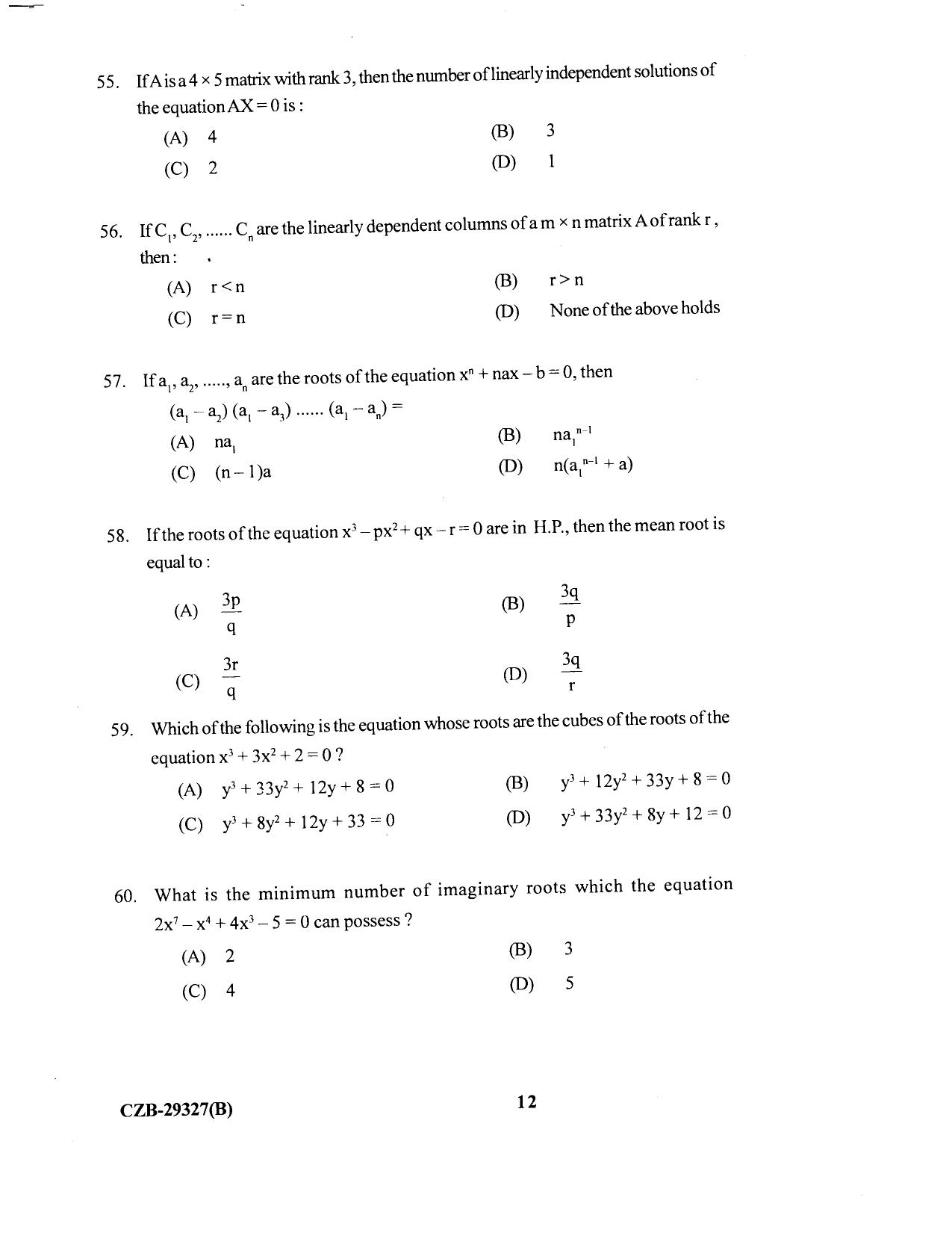 KUET 2023 M.Sc.Mathematics Question Paper - Page 97