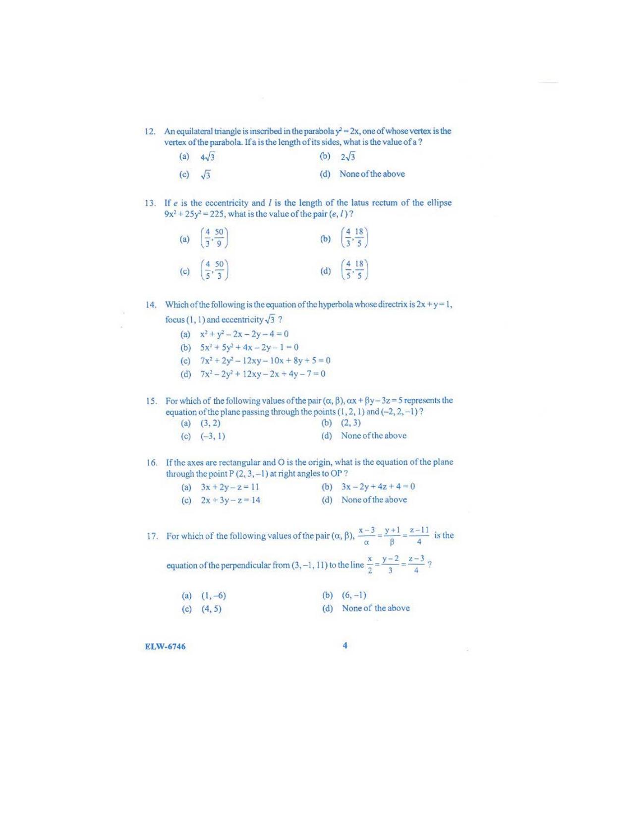 KUET 2023 M.Sc.Mathematics Question Paper - Page 100