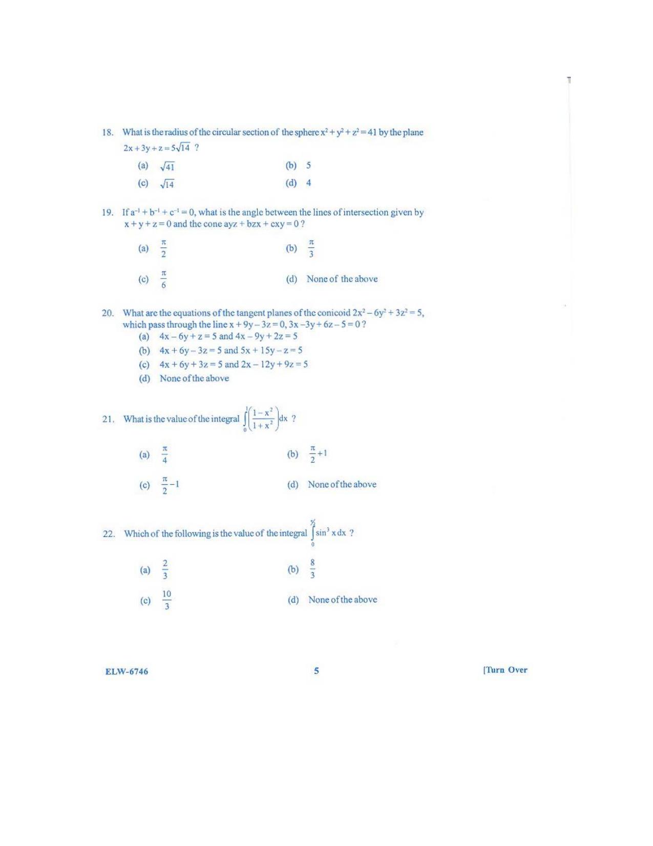 KUET 2023 M.Sc.Mathematics Question Paper - Page 101