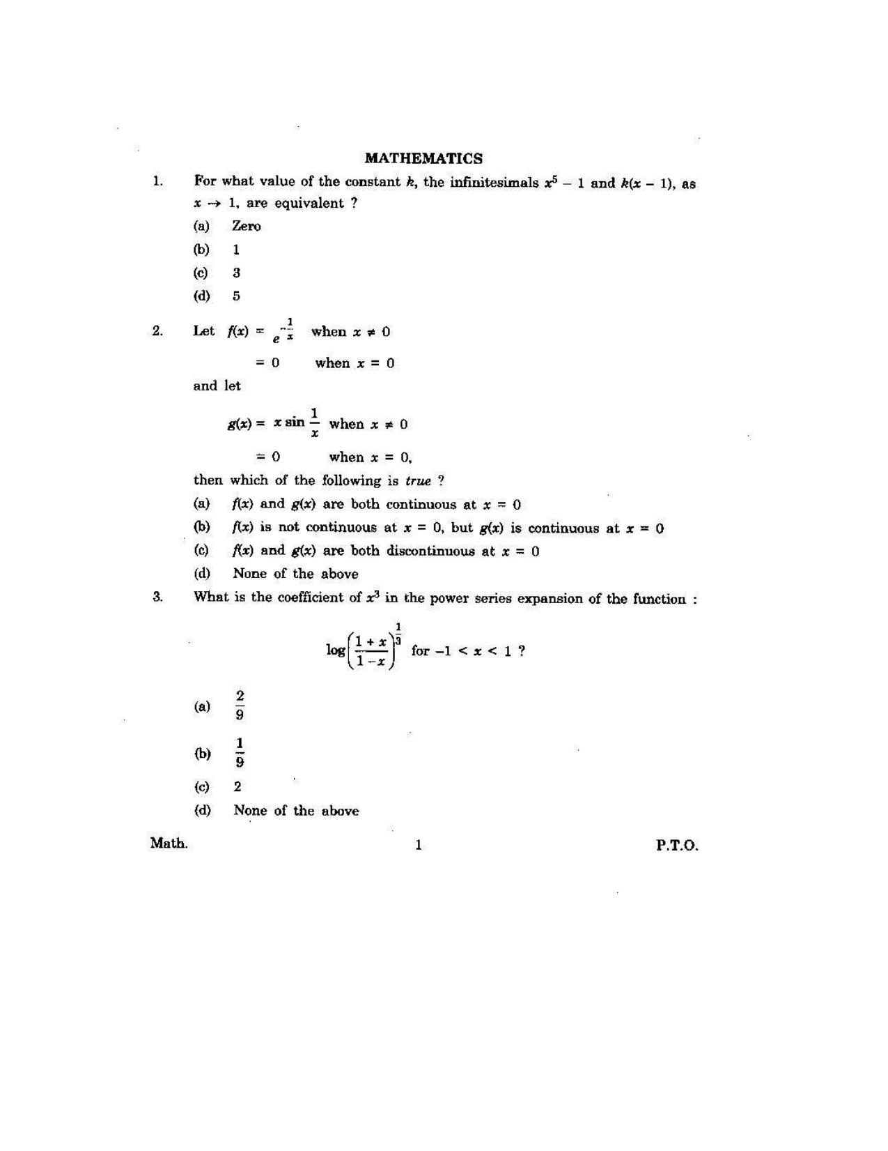 KUET 2023 M.Sc.Mathematics Question Paper - Page 109