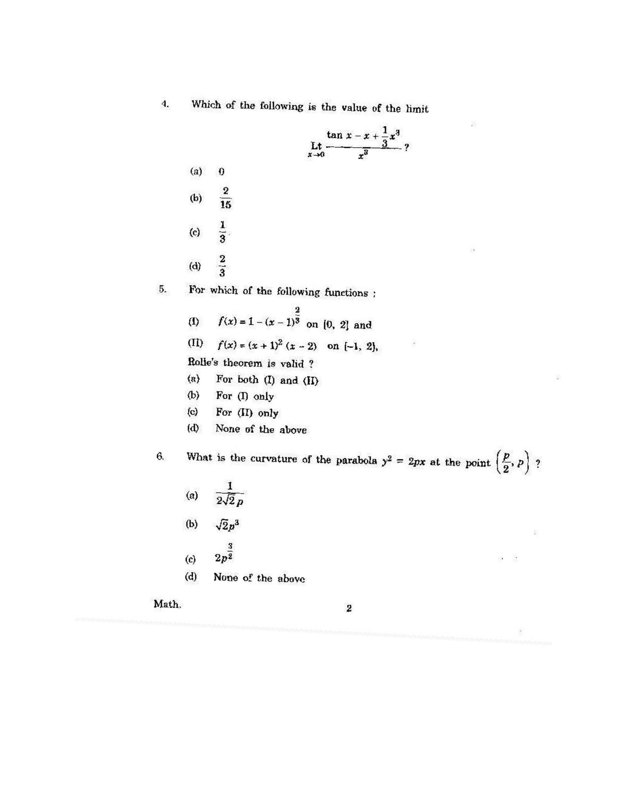 KUET 2023 M.Sc.Mathematics Question Paper - Page 110
