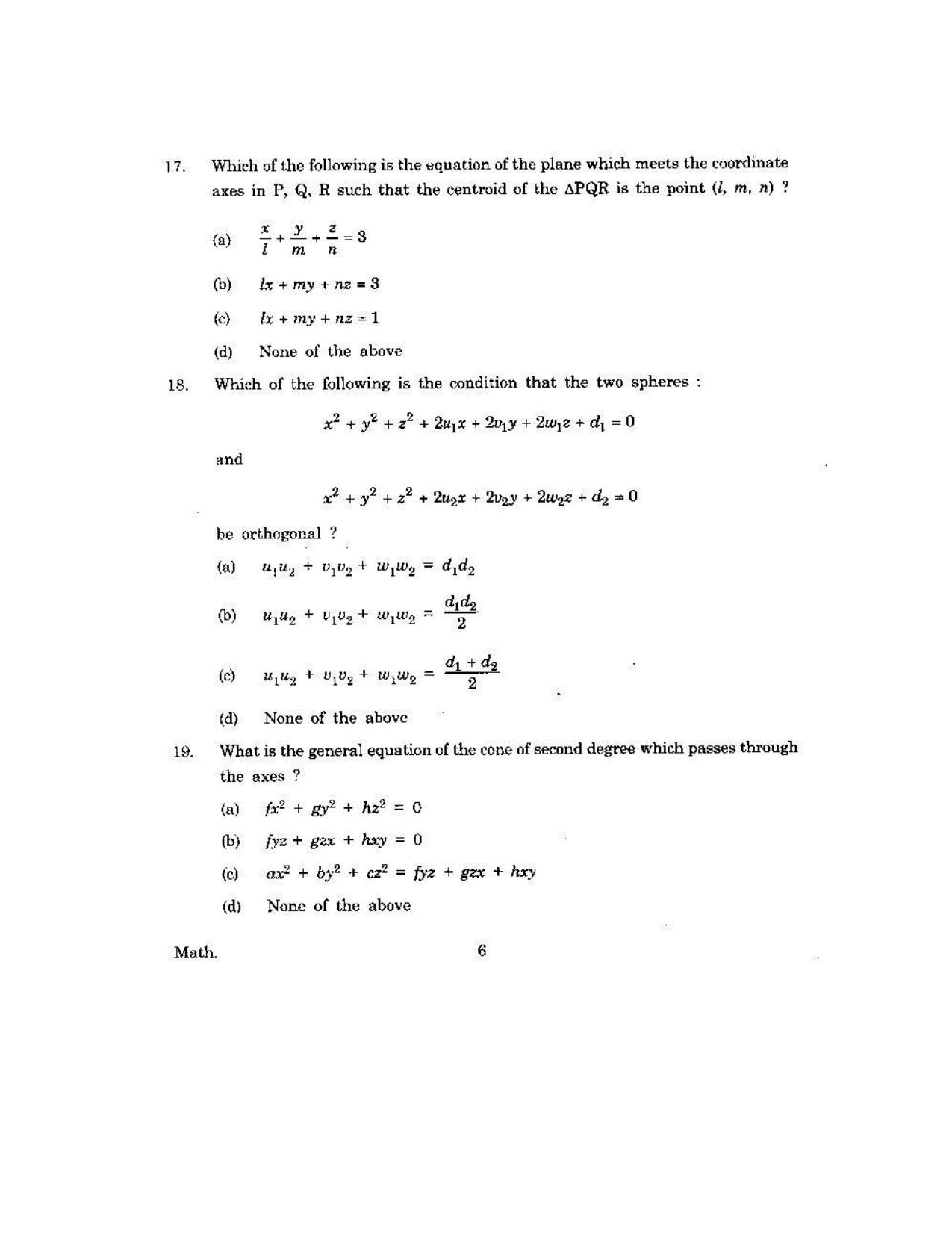 KUET 2023 M.Sc.Mathematics Question Paper - Page 114