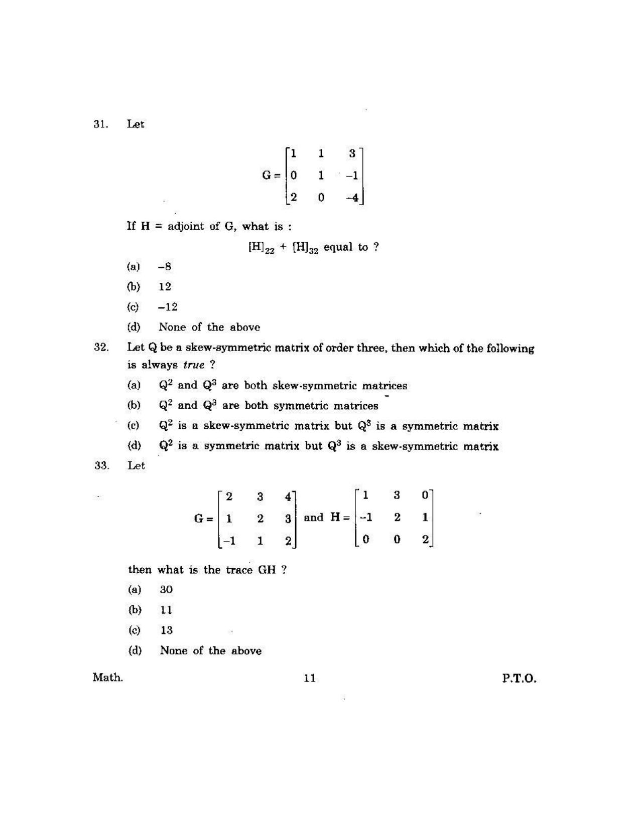KUET 2023 M.Sc.Mathematics Question Paper - Page 119