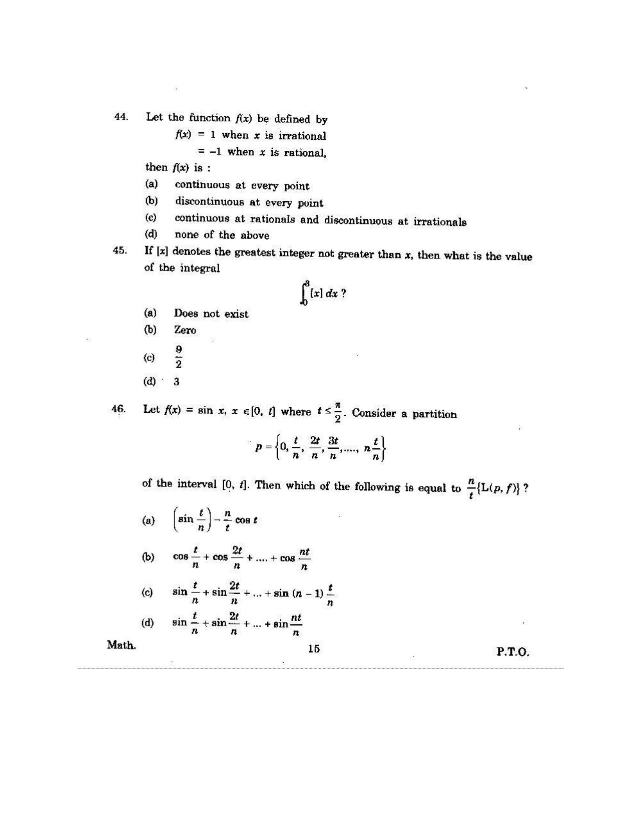 KUET 2023 M.Sc.Mathematics Question Paper - Page 123