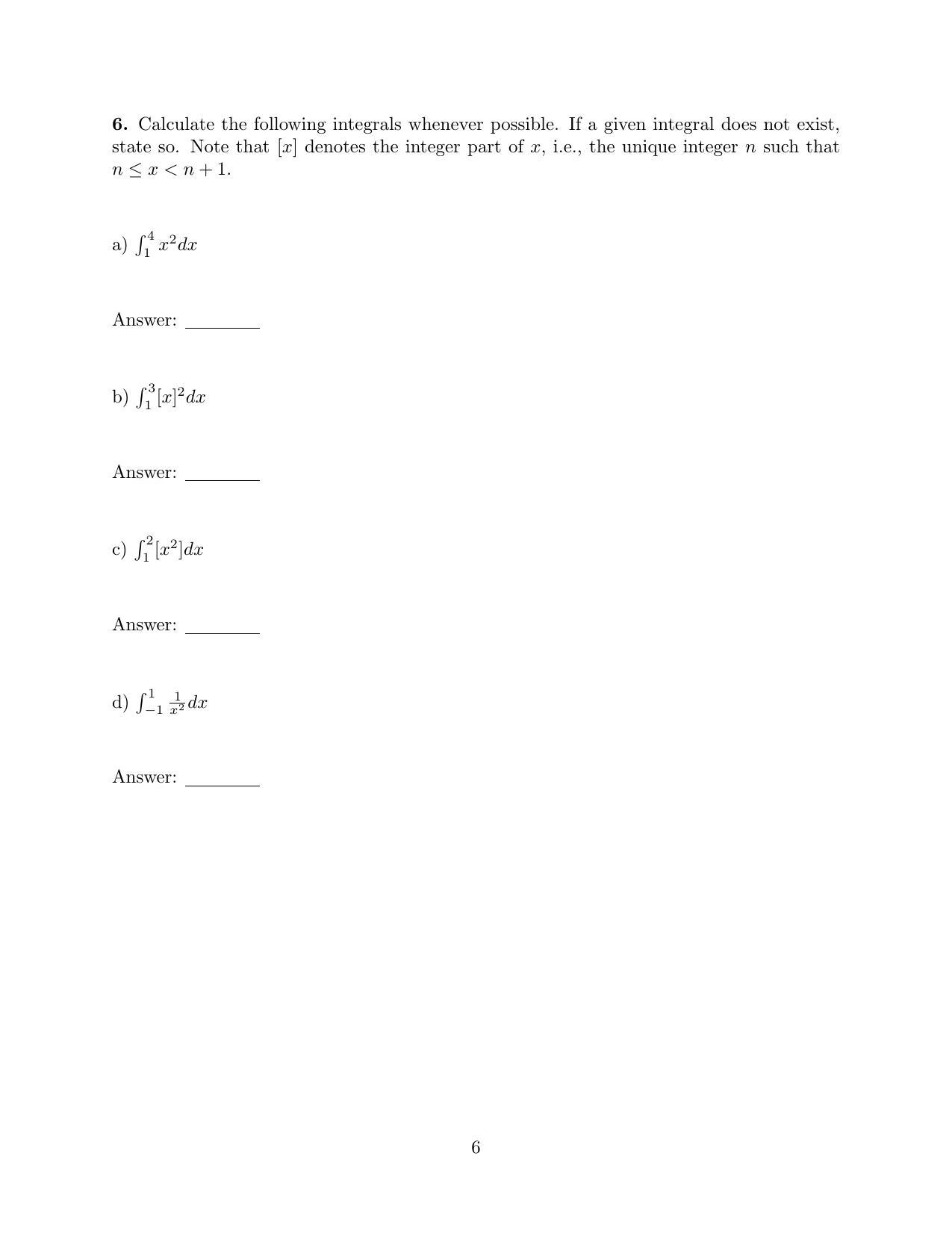 CMI Entrance Exam 2013 Question Paper B.Sc (Hons.) Mathematics and Computer Science - Page 6