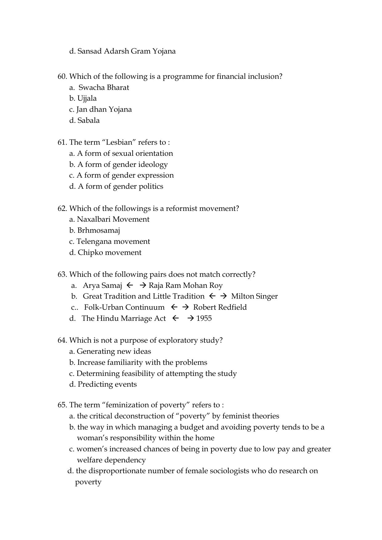 Odisha CPET SOCIAL WORK SET II 2021 Question Paper - Page 23