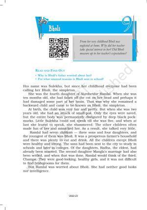 NCERT Book for Class 10 English Footprints Without Feet Chapter 9 Bholi