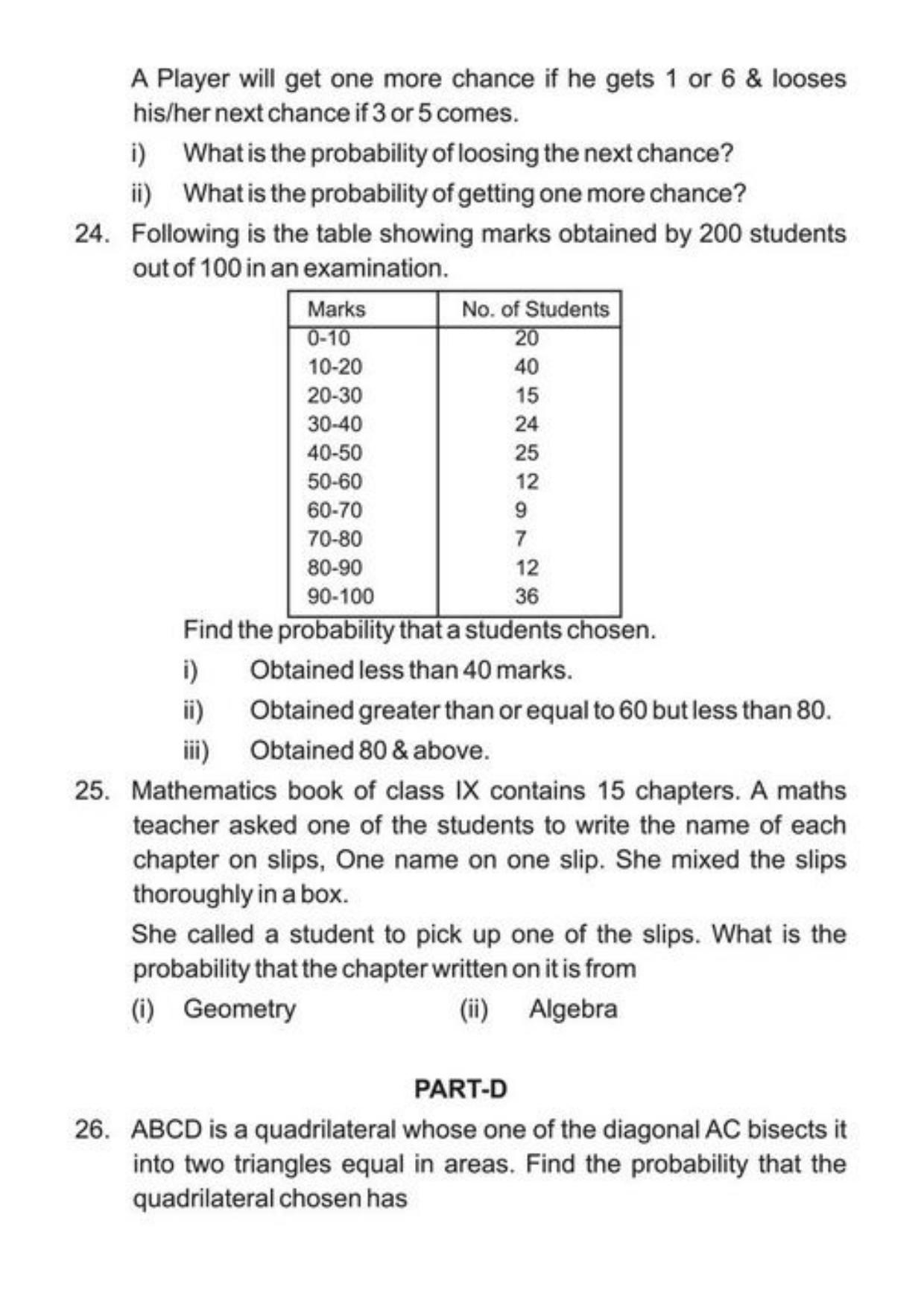 Class 9 Notes, Question & Practice Paper - Mathematics (Topic 15 : Probability) - Page 8
