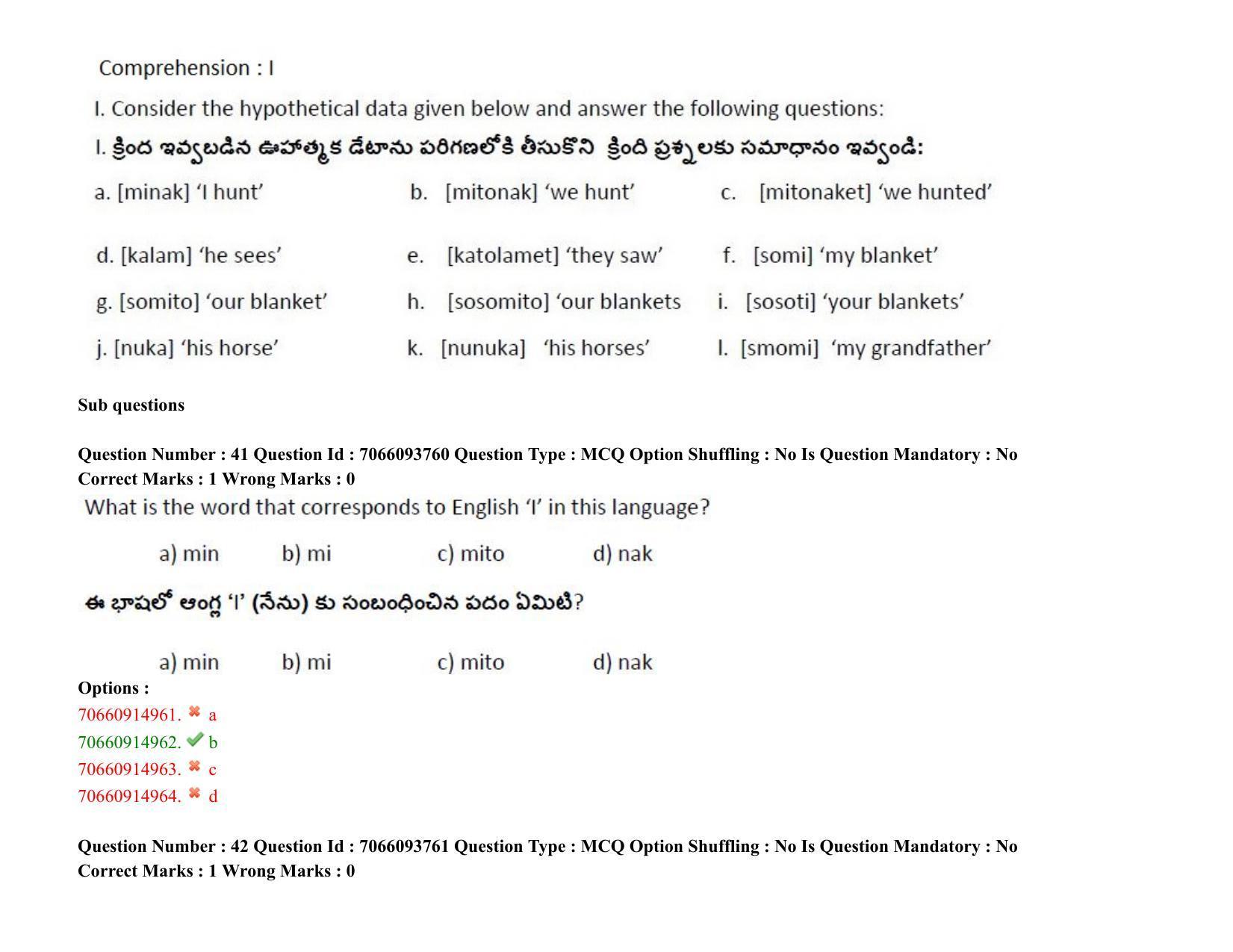 TS CPGET 2020 M.A. Linguistics (Shift 1) Question Paper with Answer Key - Page 30
