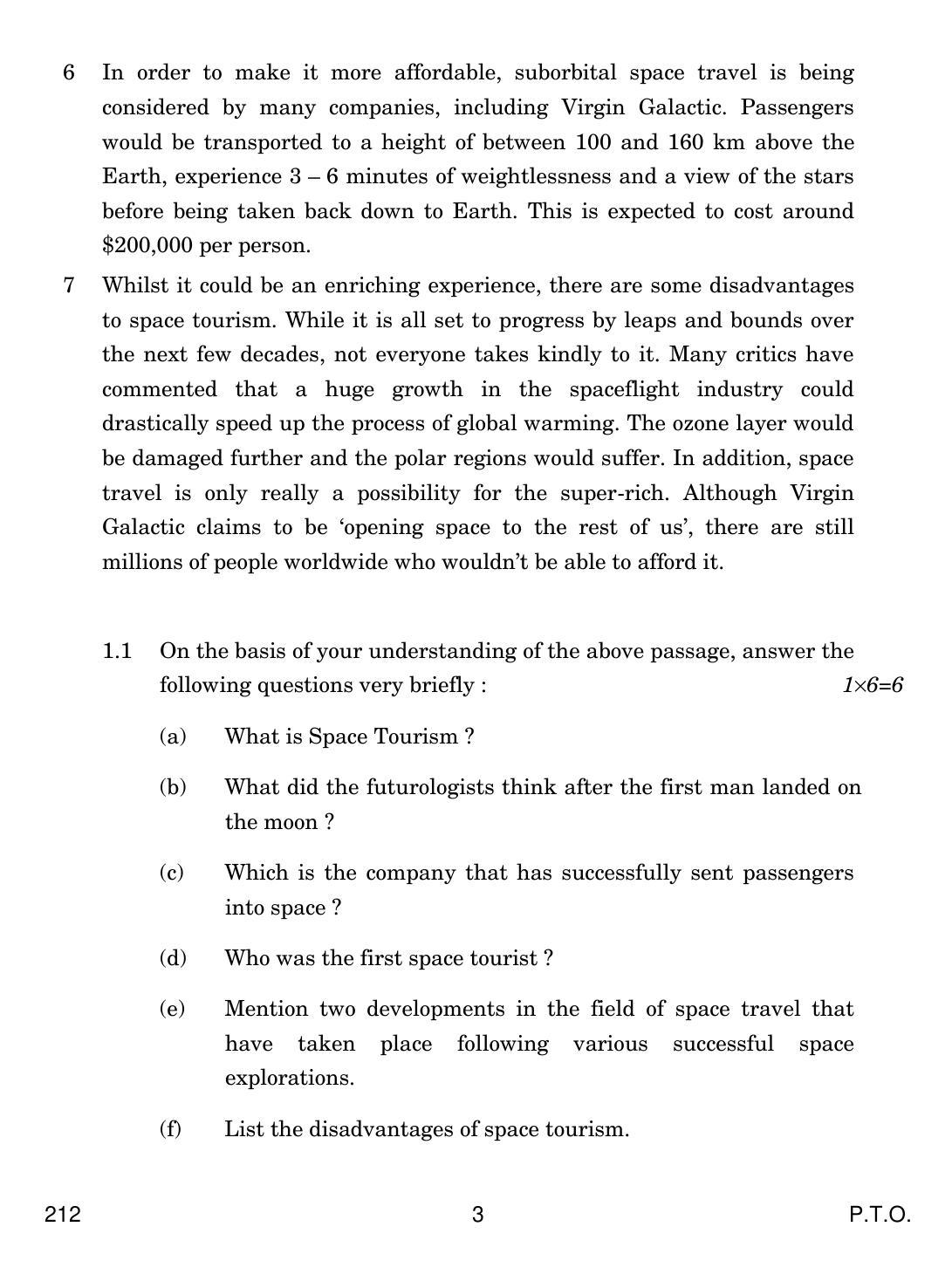 CBSE Class 12 212 English Elelctive (C) 2019 Question Paper - Page 3