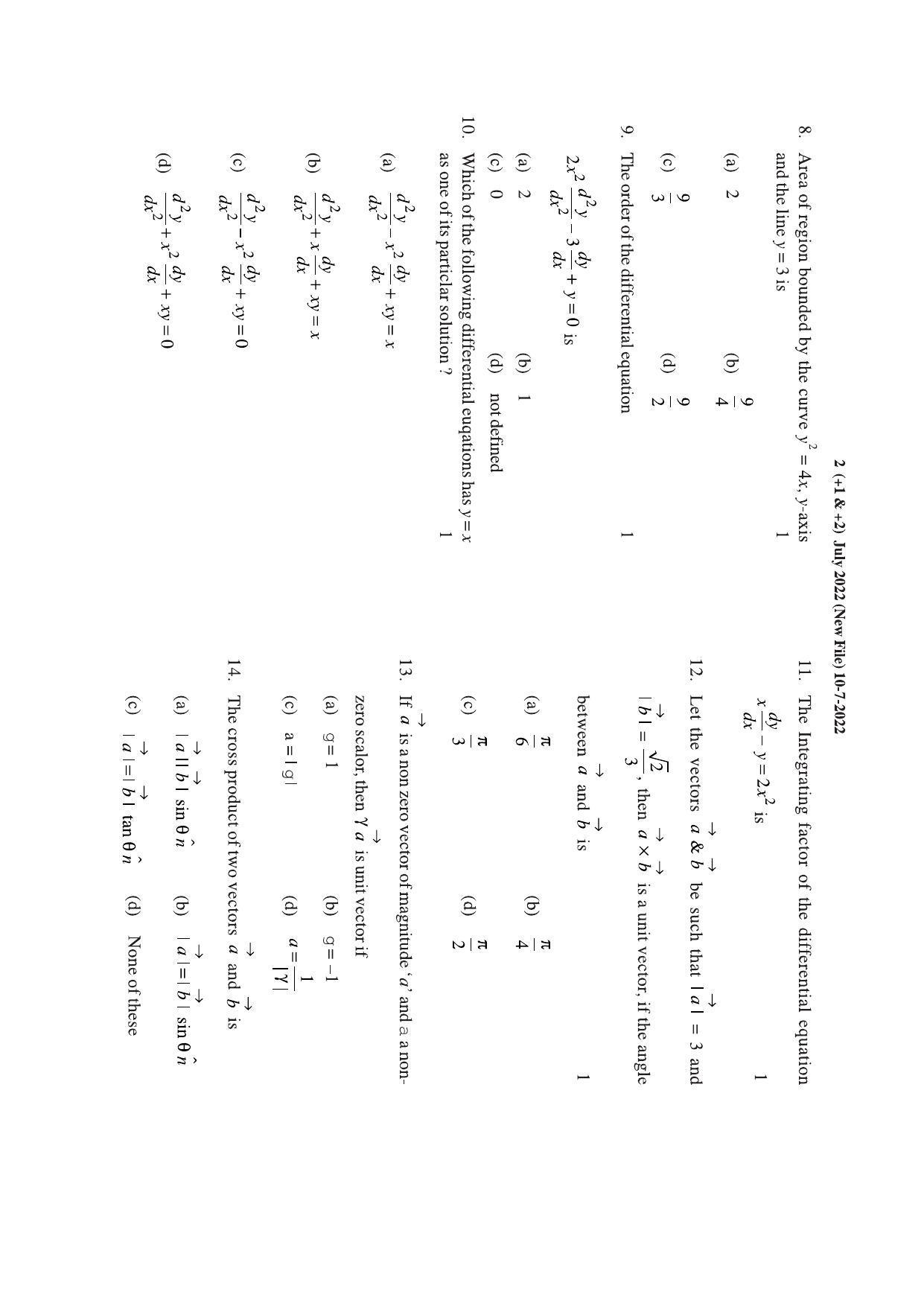 HP Board Class 12 Math Model Paper - Page 2