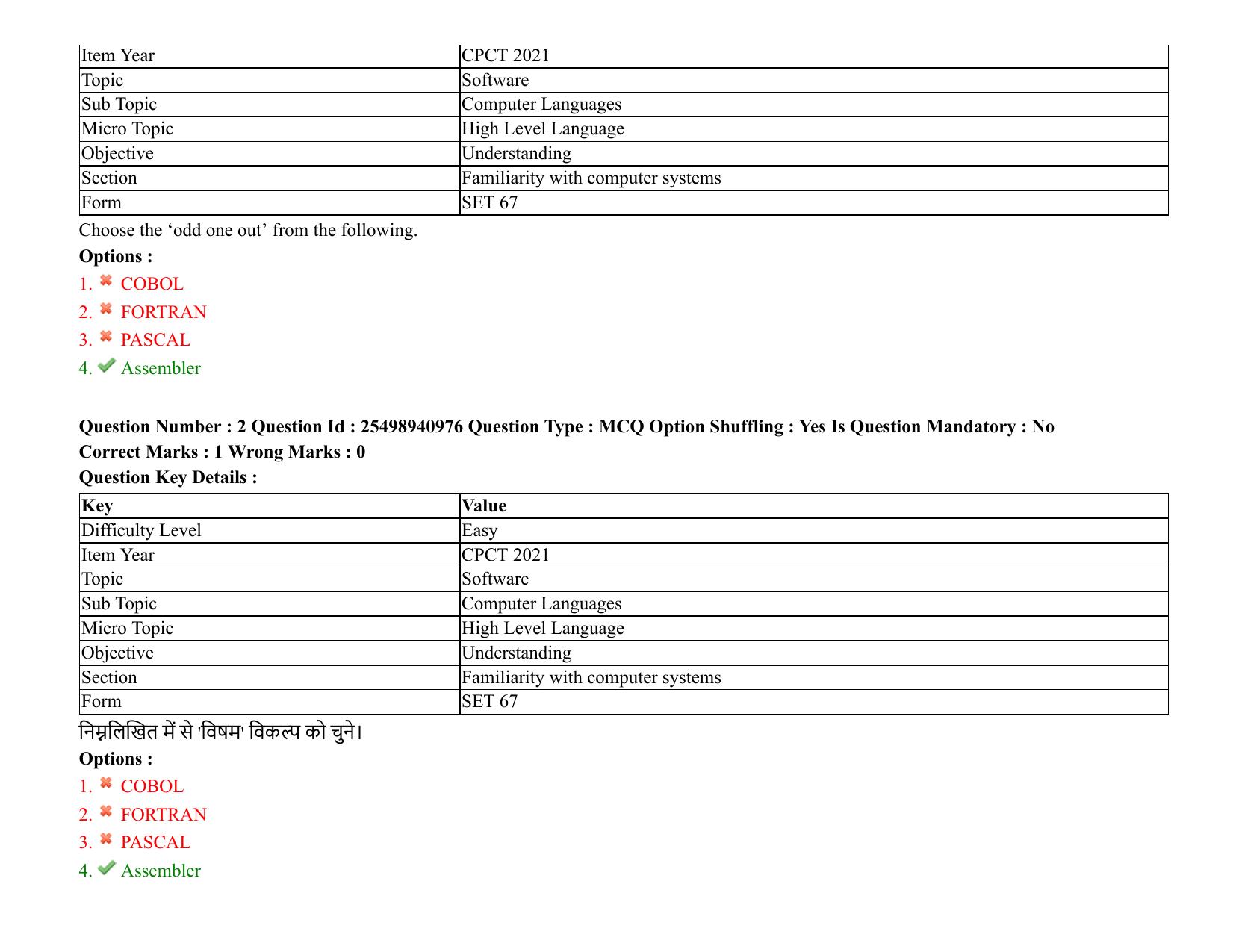 MP CPCT 08 August 2021 Question Paper English Shift 2 - Page 4