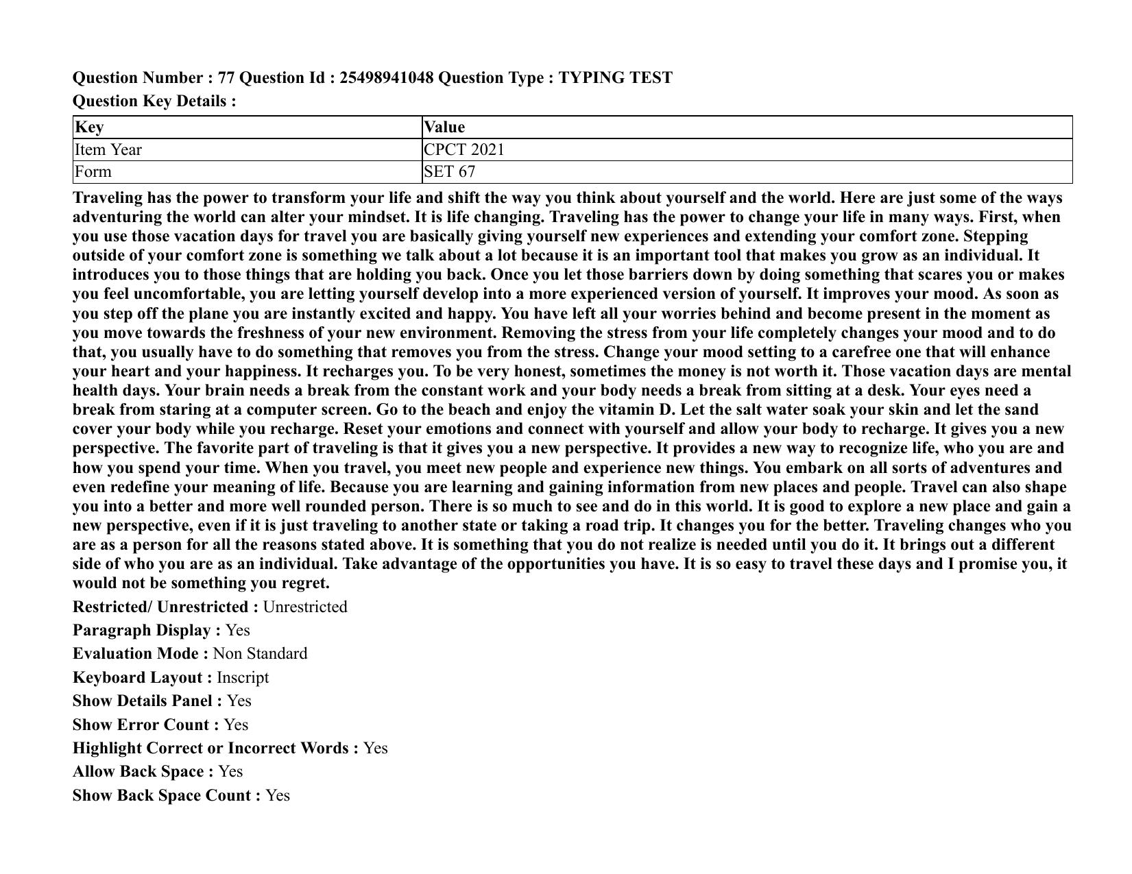 MP CPCT 08 August 2021 Question Paper English Shift 2 - Page 96