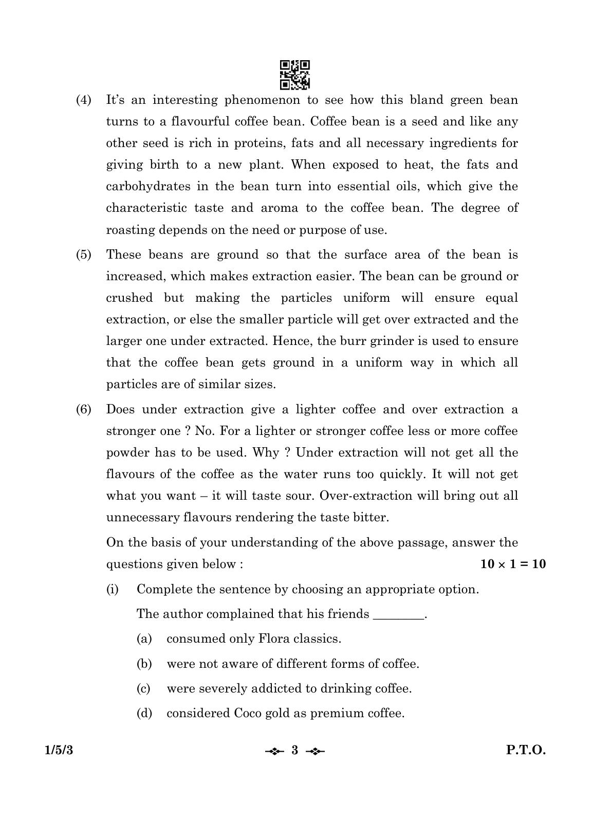 CBSE Class 12 1-5-3 English Core 2023 Question Paper - Page 3