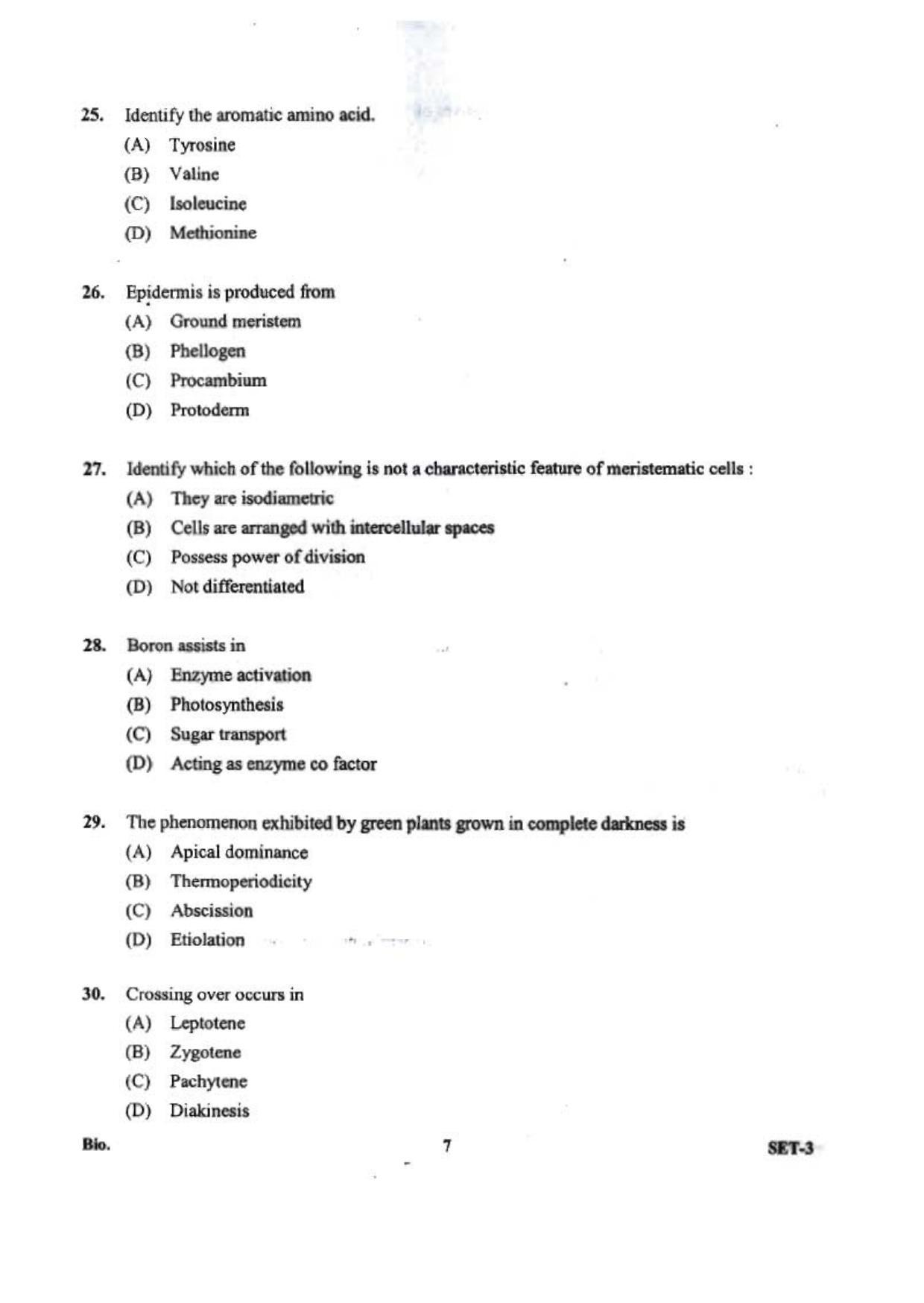 OJEE 2013 Biology Set 3 Question Paper - Page 5