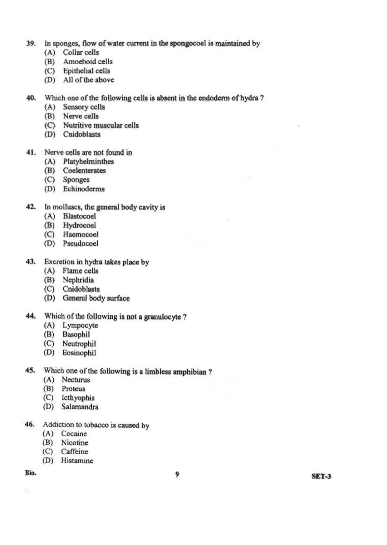 OJEE 2013 Biology Set 3 Question Paper - Page 7