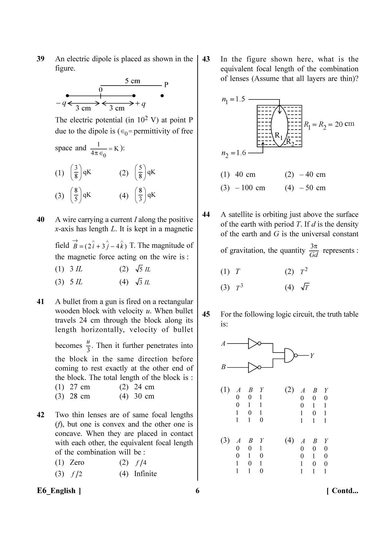 NEET 2023 E6 Question Paper - Page 6