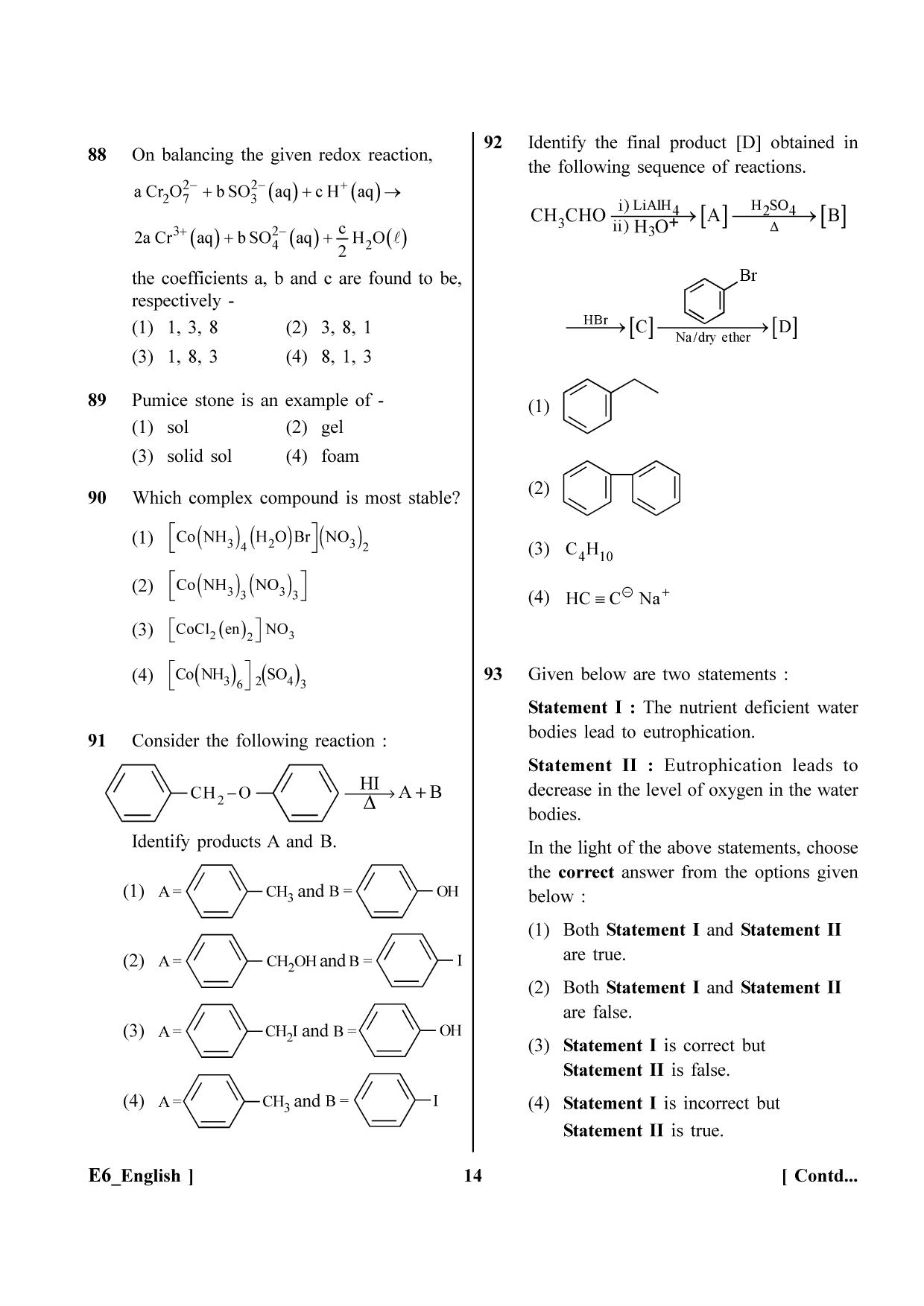 NEET 2023 E6 Question Paper - Page 14