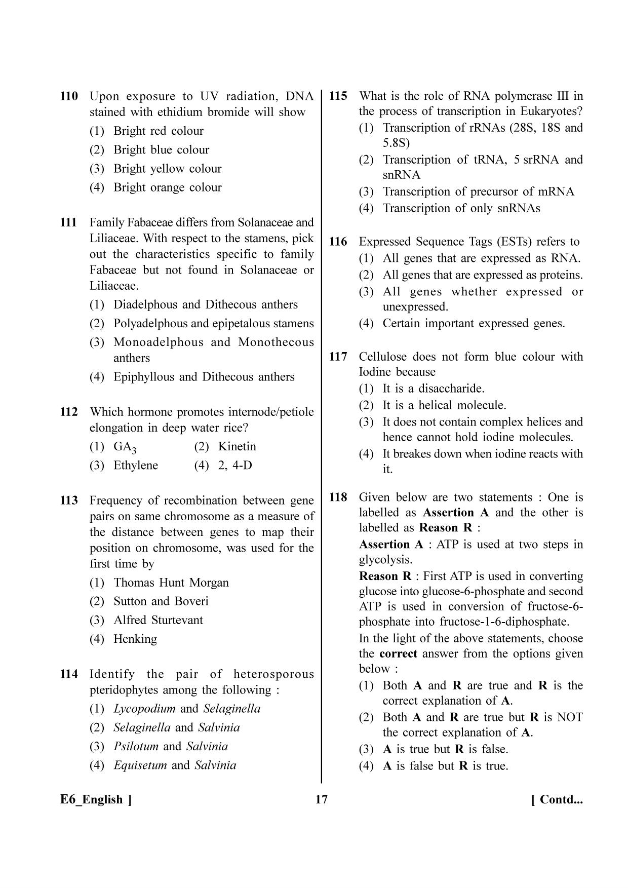 NEET 2023 E6 Question Paper - Page 17