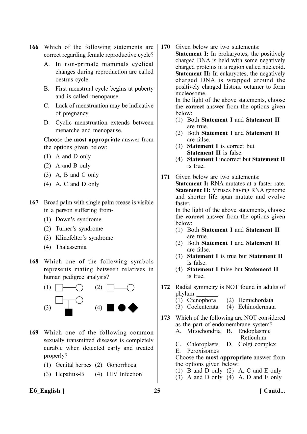 NEET 2023 E6 Question Paper - Page 25