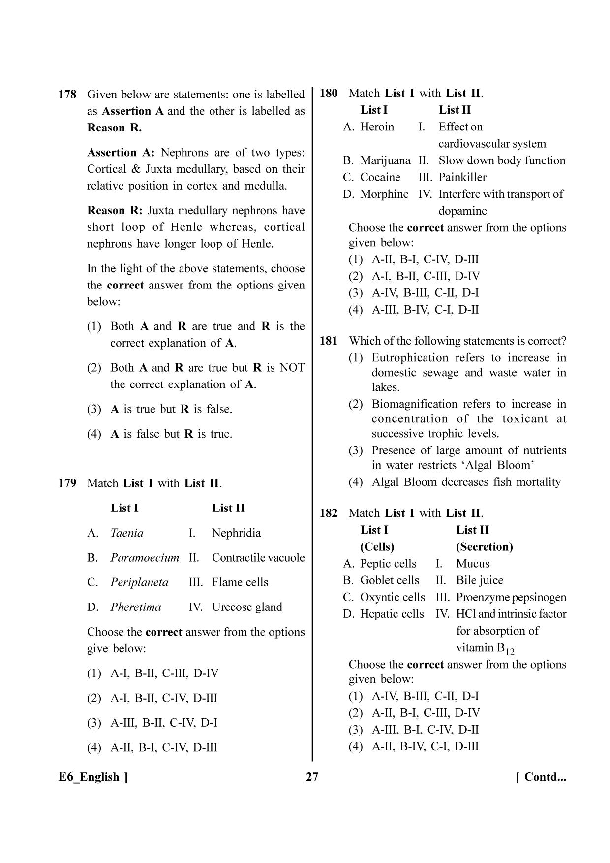NEET 2023 E6 Question Paper - Page 27