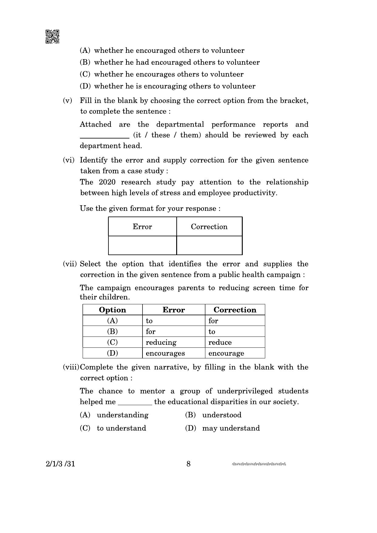 CBSE Class 10 2-1-3 English Literature 2024 Question Paper - Page 8