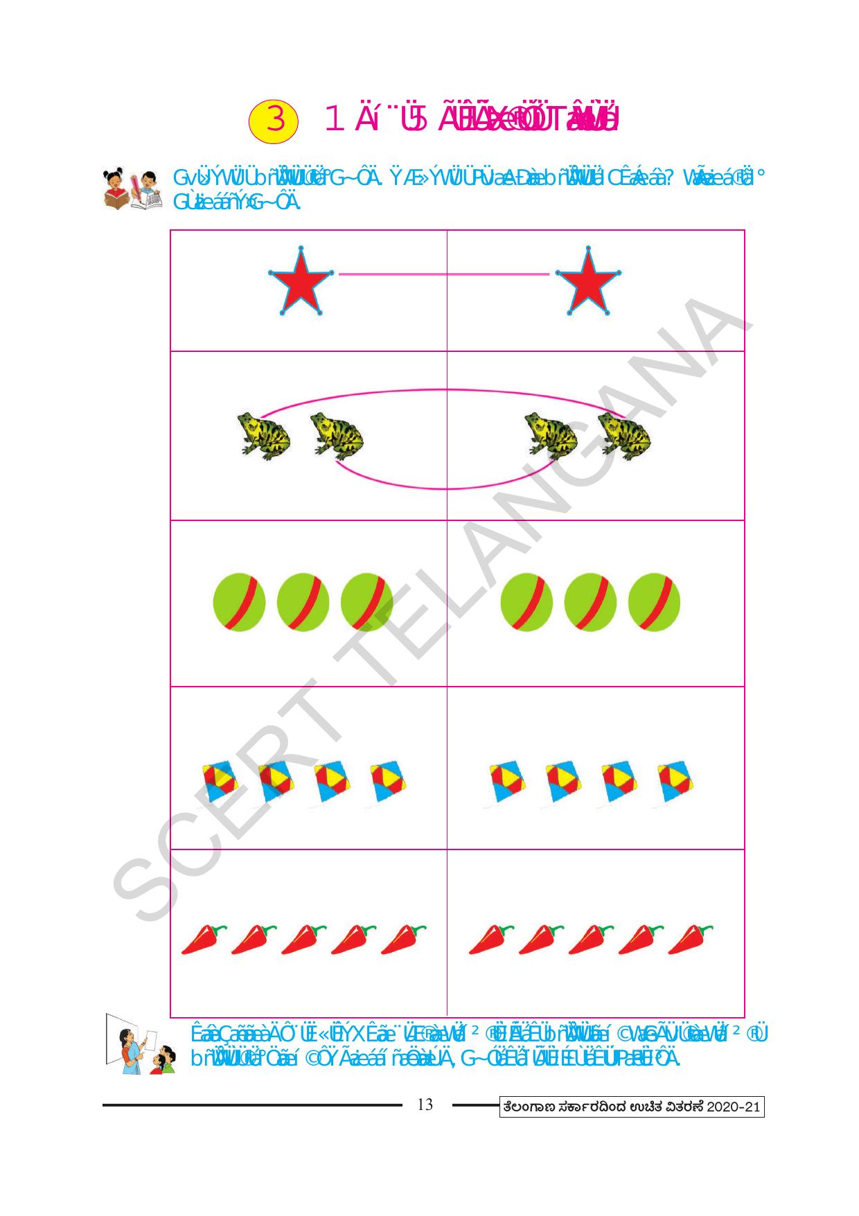 TS SCERT Class 1 Maths (Kannada Medium) Text Book - Page 25