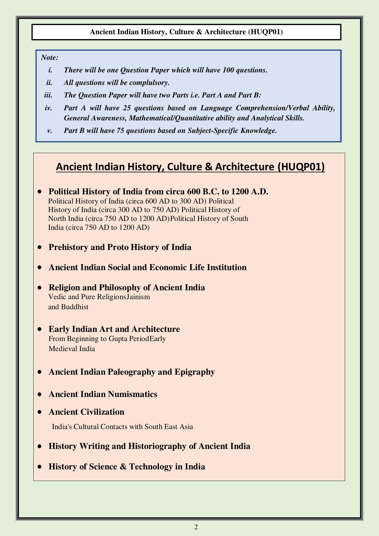 CUET PG Humanities Syllabus IndCareer Docs