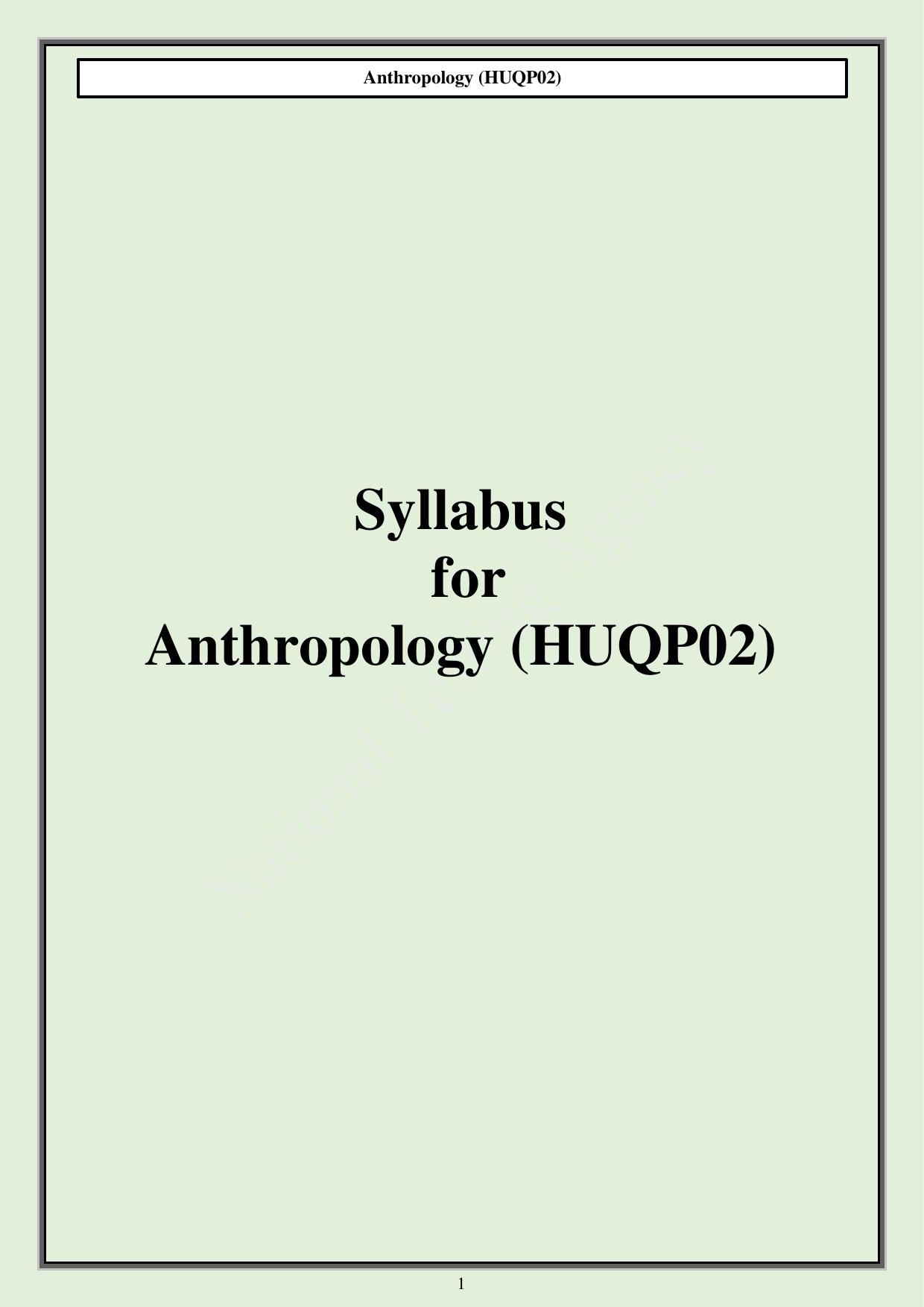 CUET PG Humanities Syllabus - Page 3