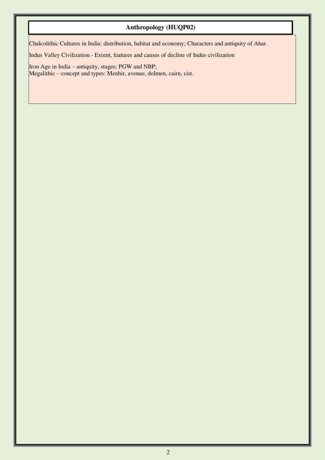 CUET PG Humanities Syllabus - Page 6