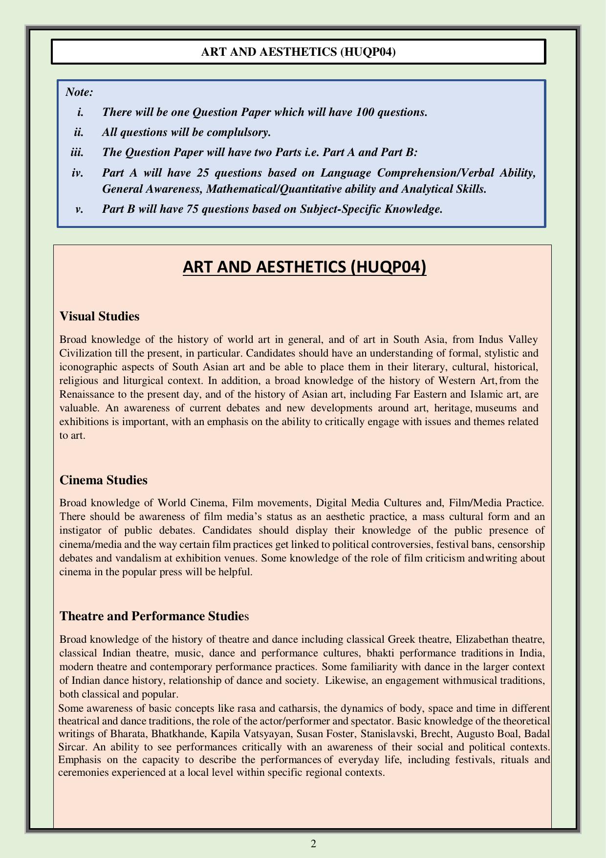 CUET PG Humanities Syllabus - Page 11