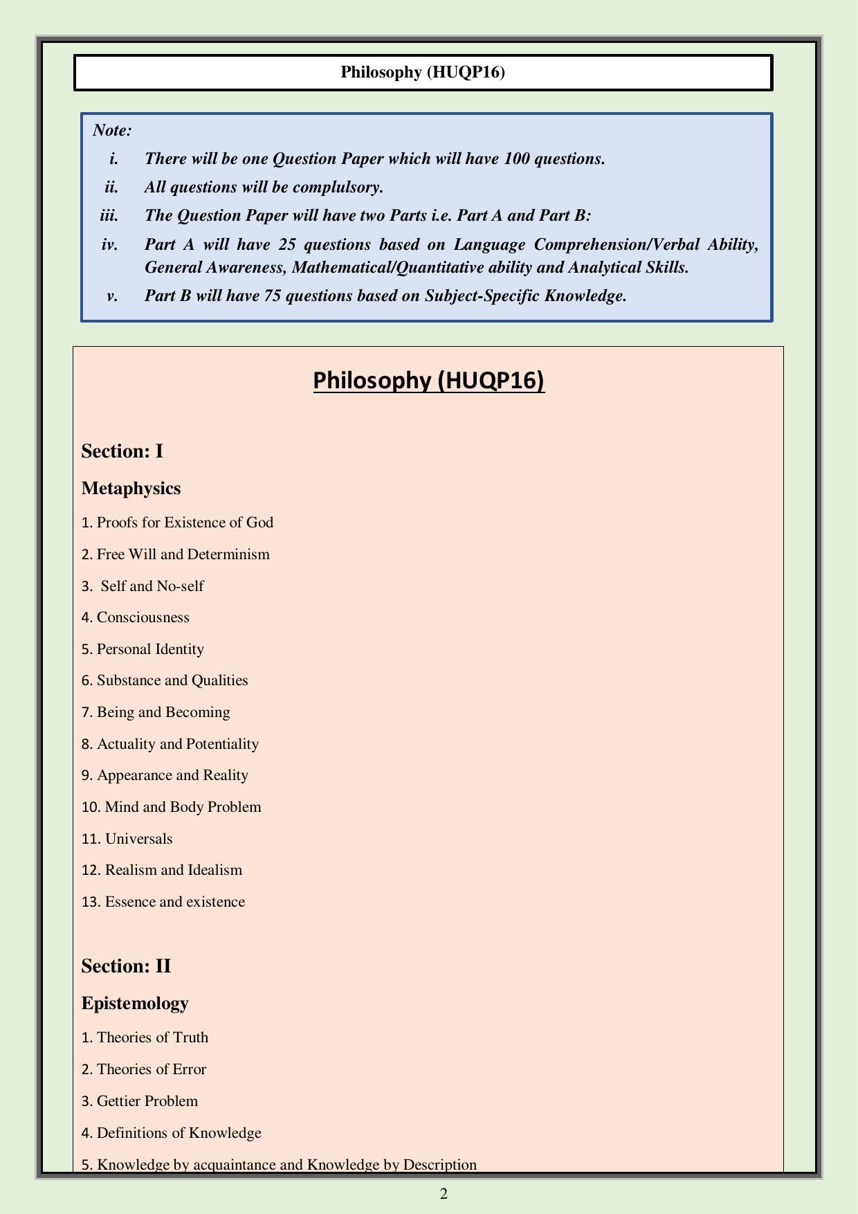 CUET PG Humanities Syllabus - Page 44