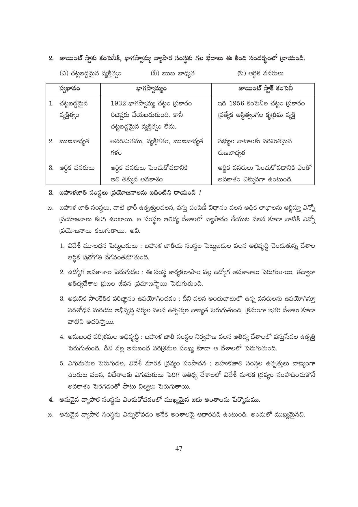 TS SCERT Inter 1st Year Business Studies-Book-1 Path 1 (Telugu Medium) Text Book - Page 52