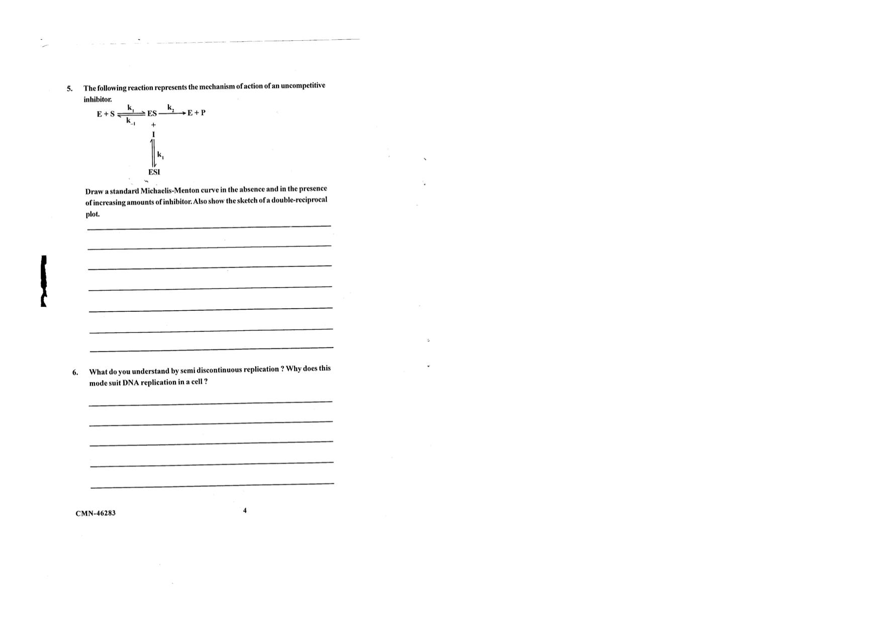 KUET 2023 M.Sc. BioTechnology Question Paper - Page 58