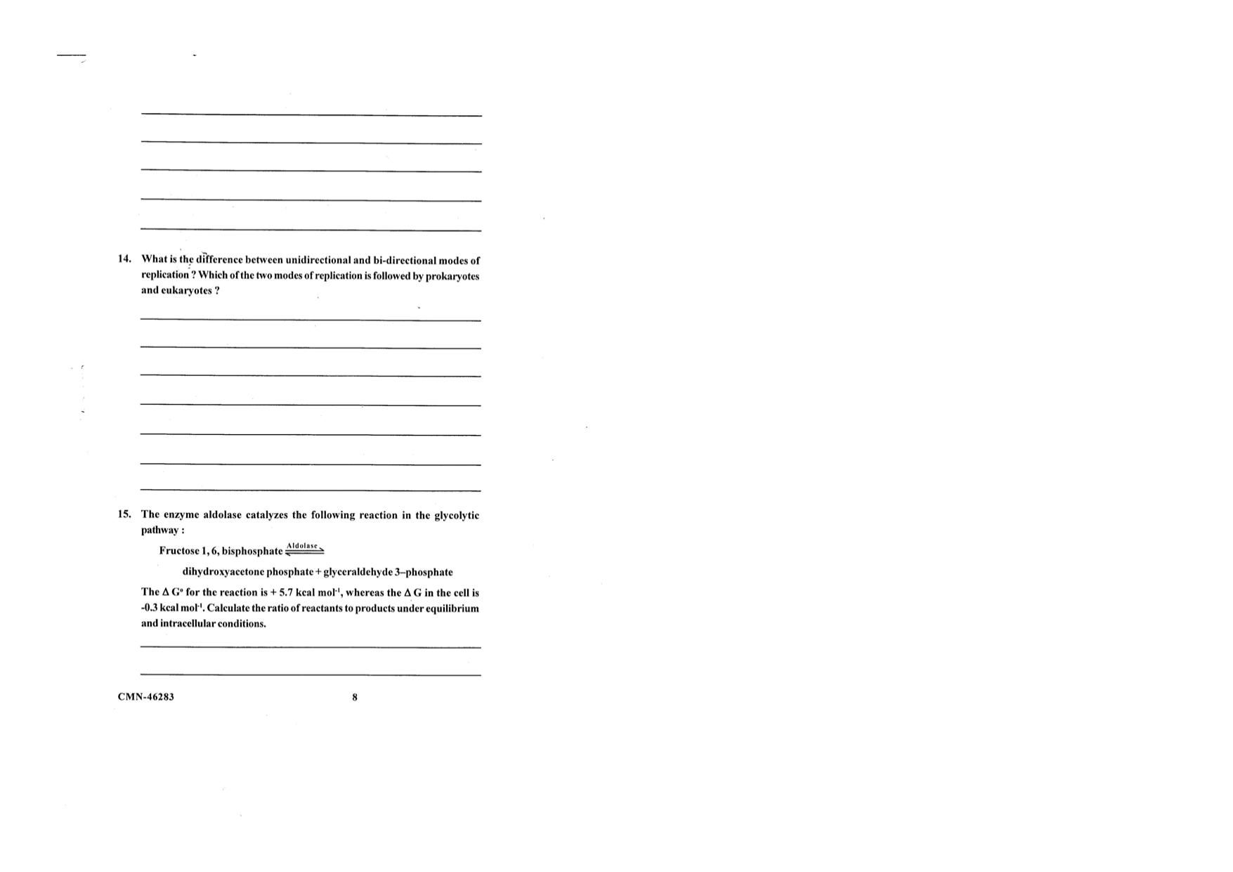KUET 2023 M.Sc. BioTechnology Question Paper - Page 62