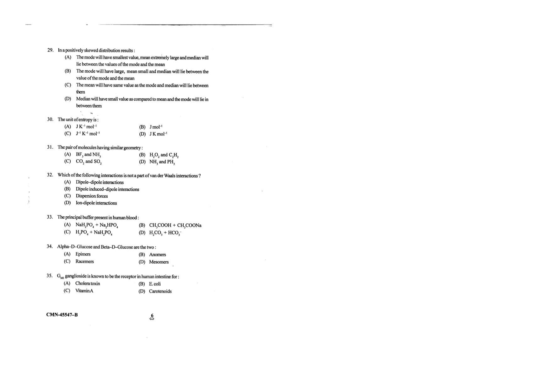 KUET 2023 M.Sc. BioTechnology Question Paper - Page 70