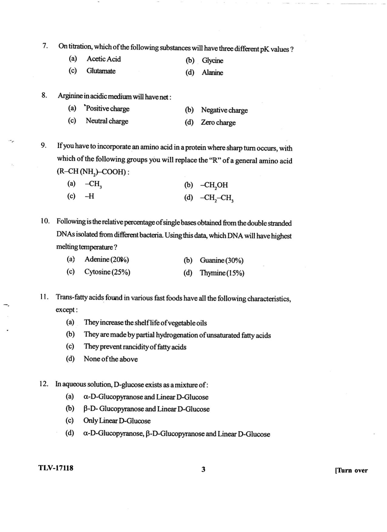 KUET 2023 M.Sc. BioTechnology Question Paper - Page 86