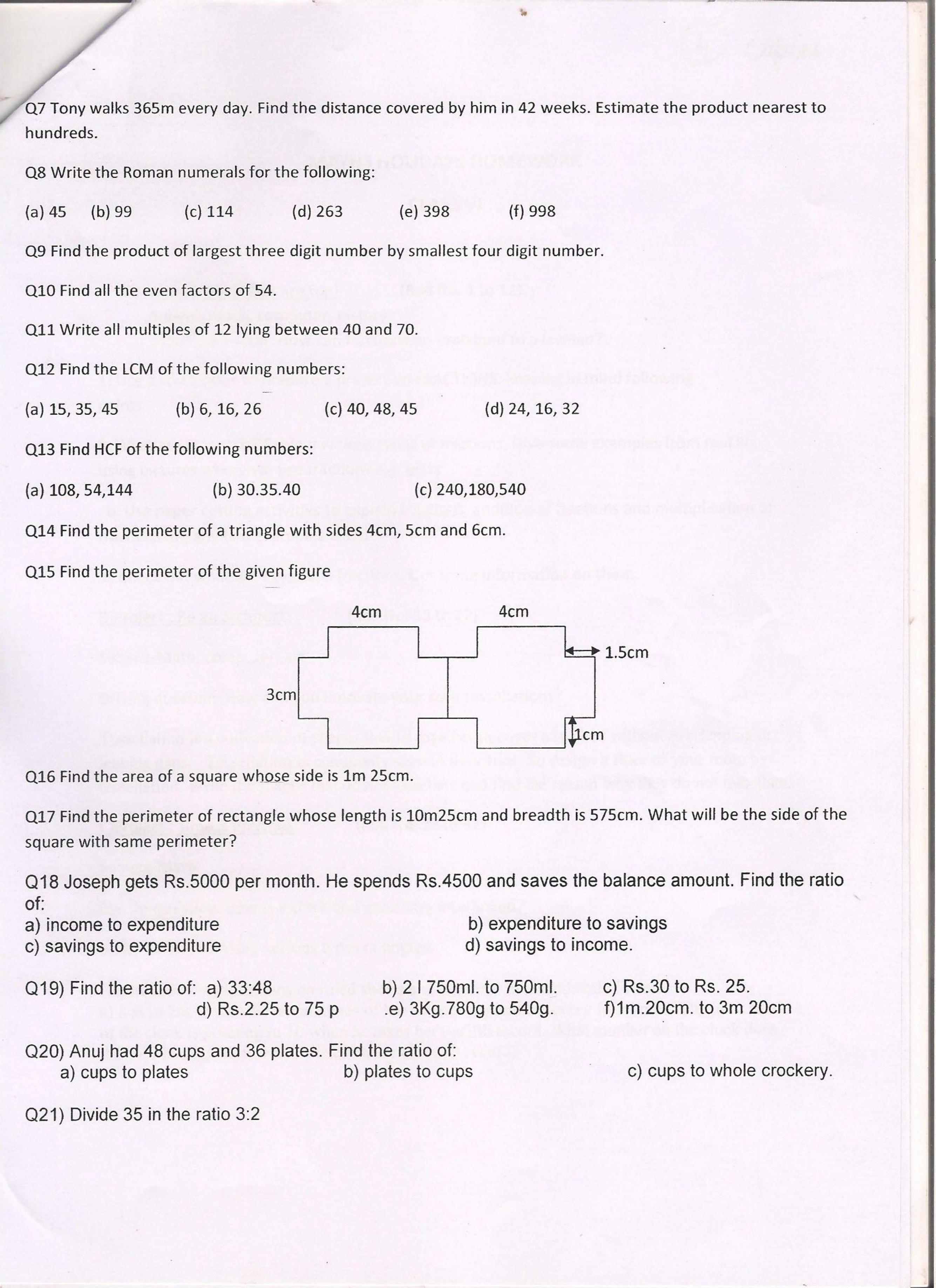 CBSE Worksheets for Class 6 Maths Assignment 16 - Page 4