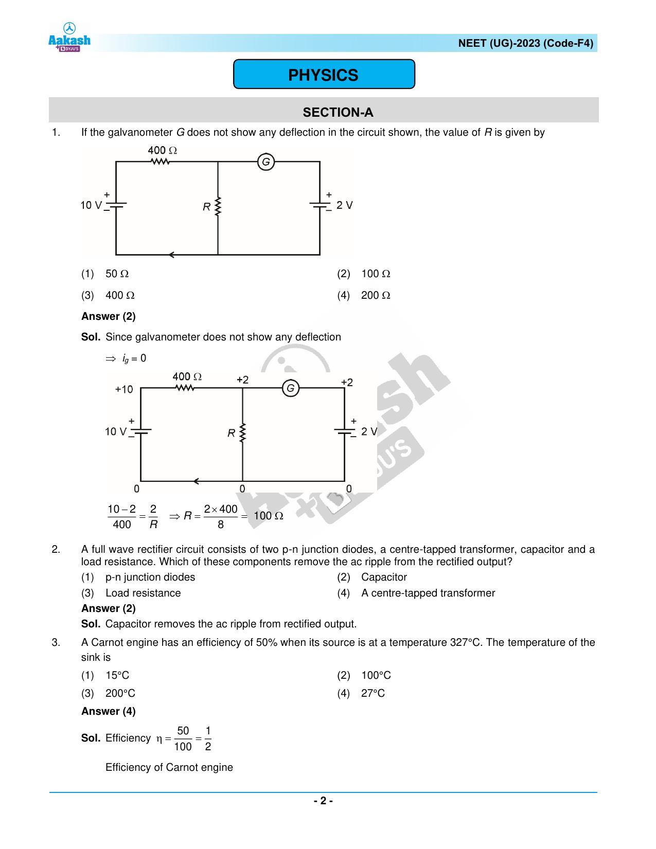 NEET 2023 Question Paper F4 - Page 2