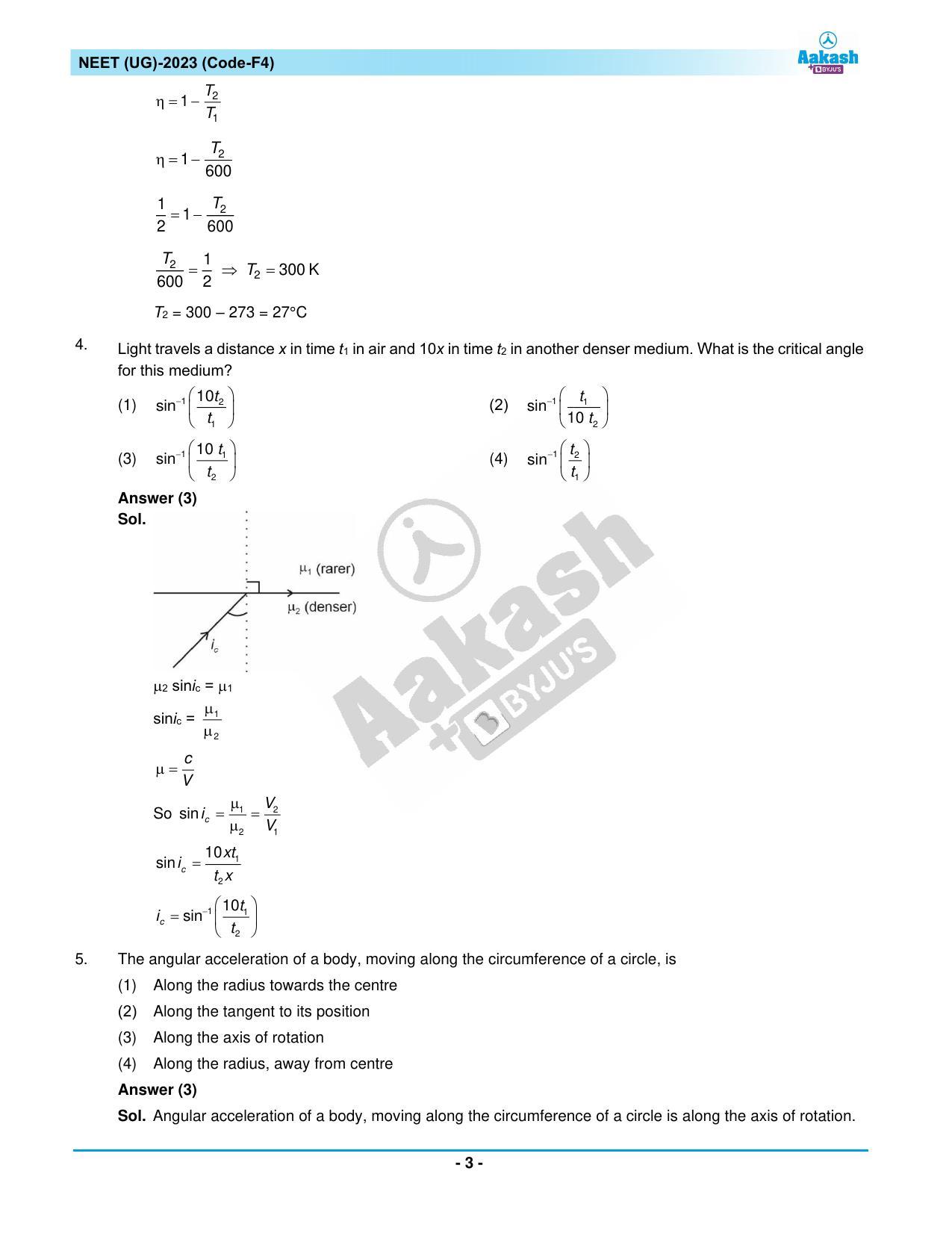 NEET 2023 Question Paper F4 - Page 3