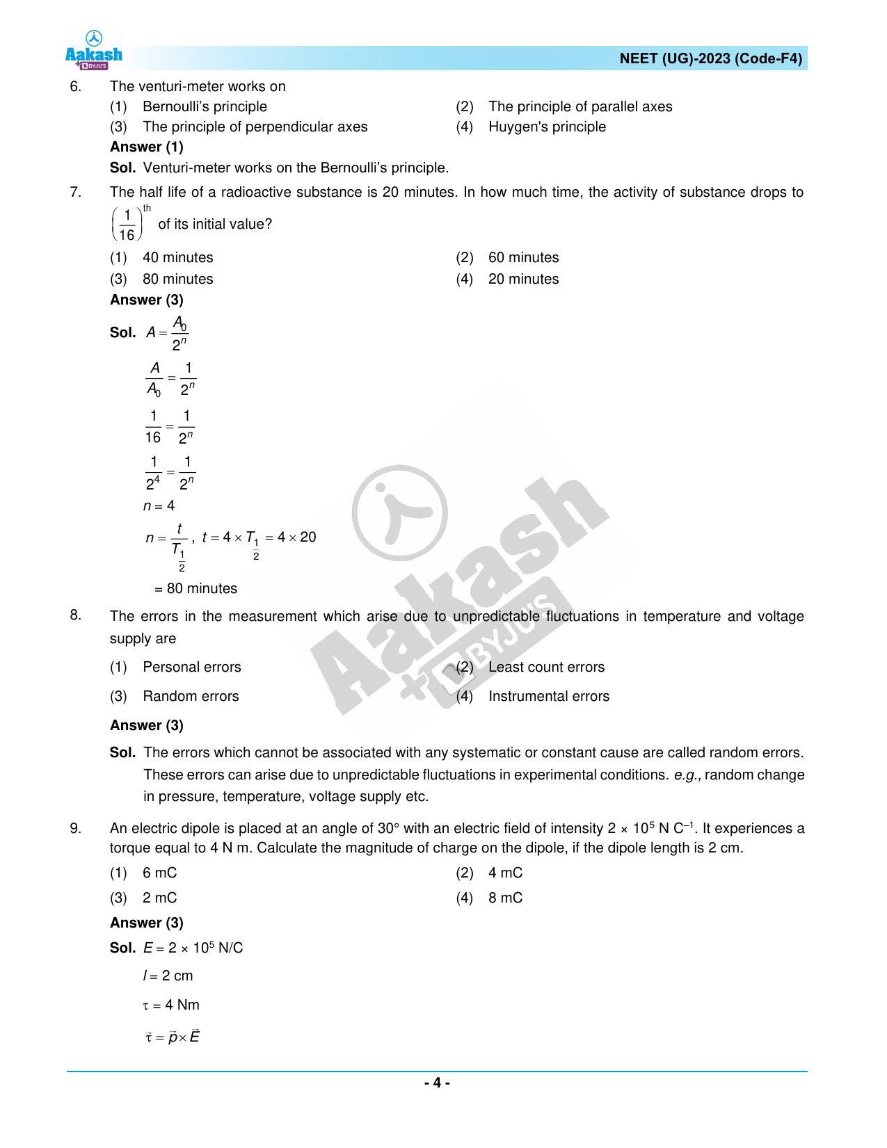 NEET 2023 Question Paper F4 - Page 4