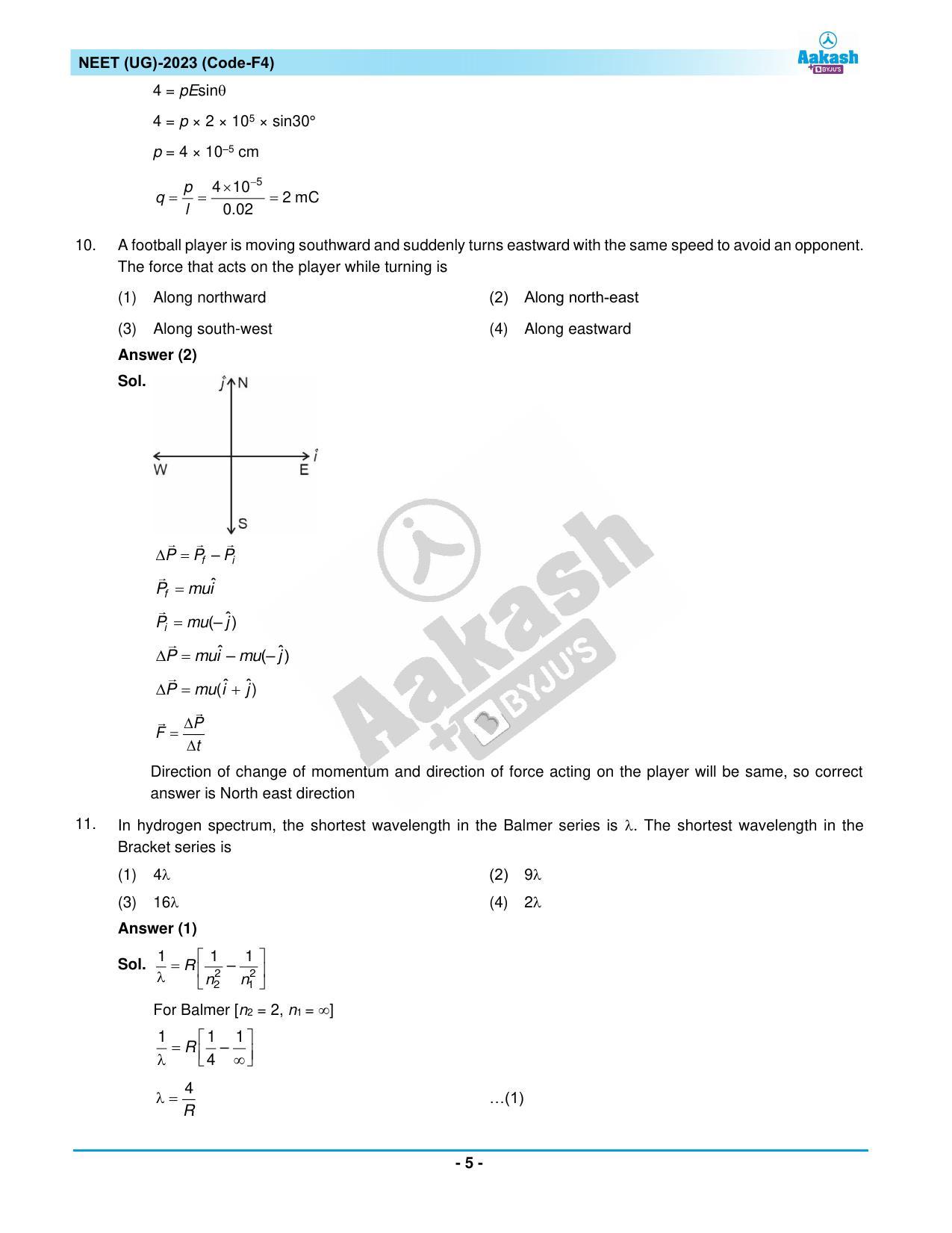 NEET 2023 Question Paper F4 - Page 5