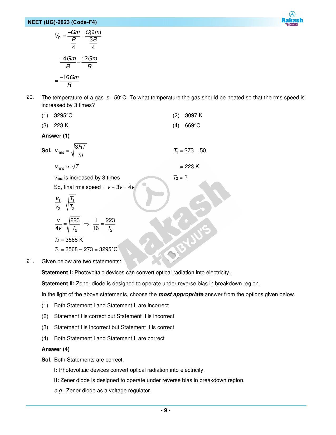 NEET 2023 Question Paper F4 - Page 9